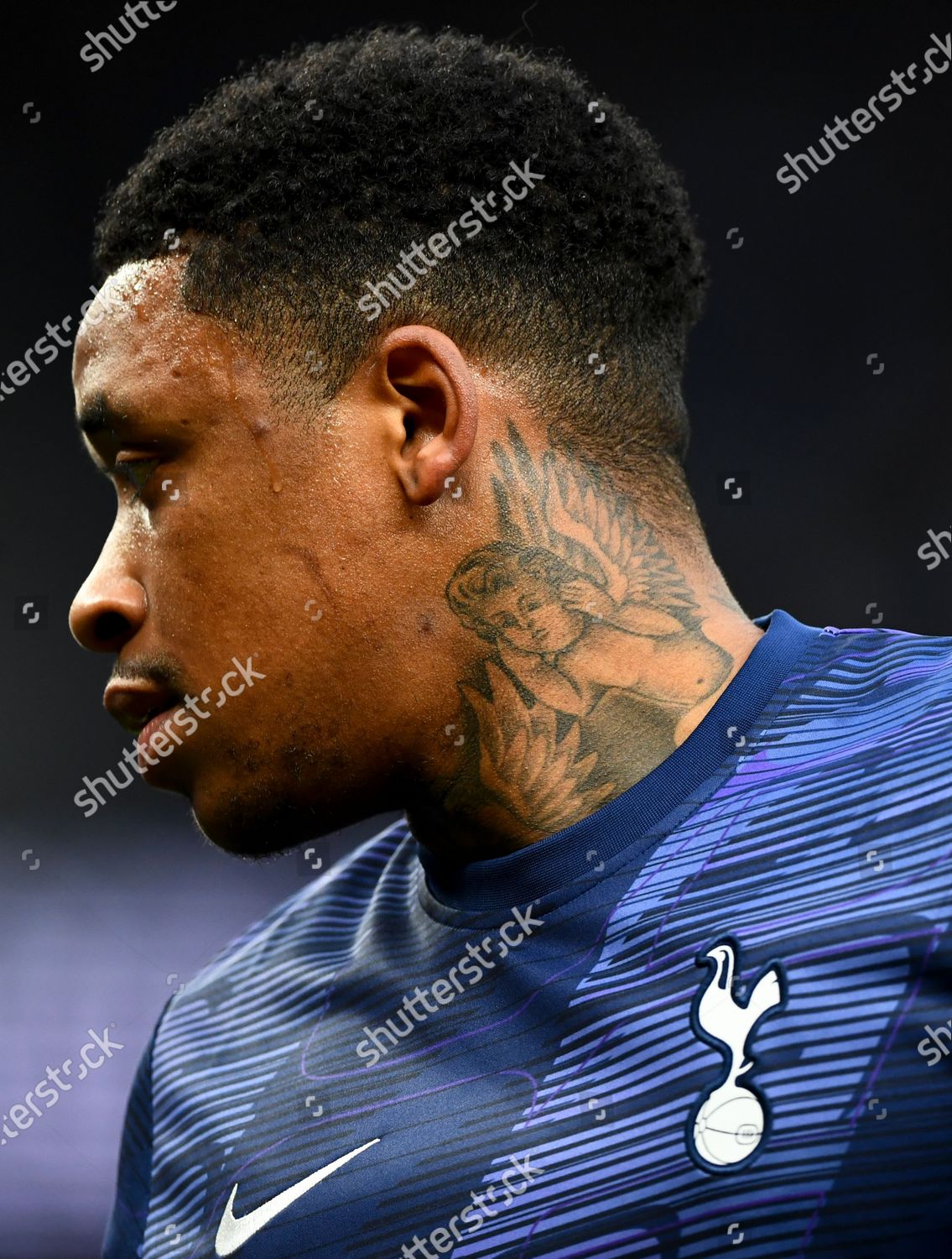 Tattoo On Neck Steven Bergwijn Tottenham Editorial Stock Photo Stock