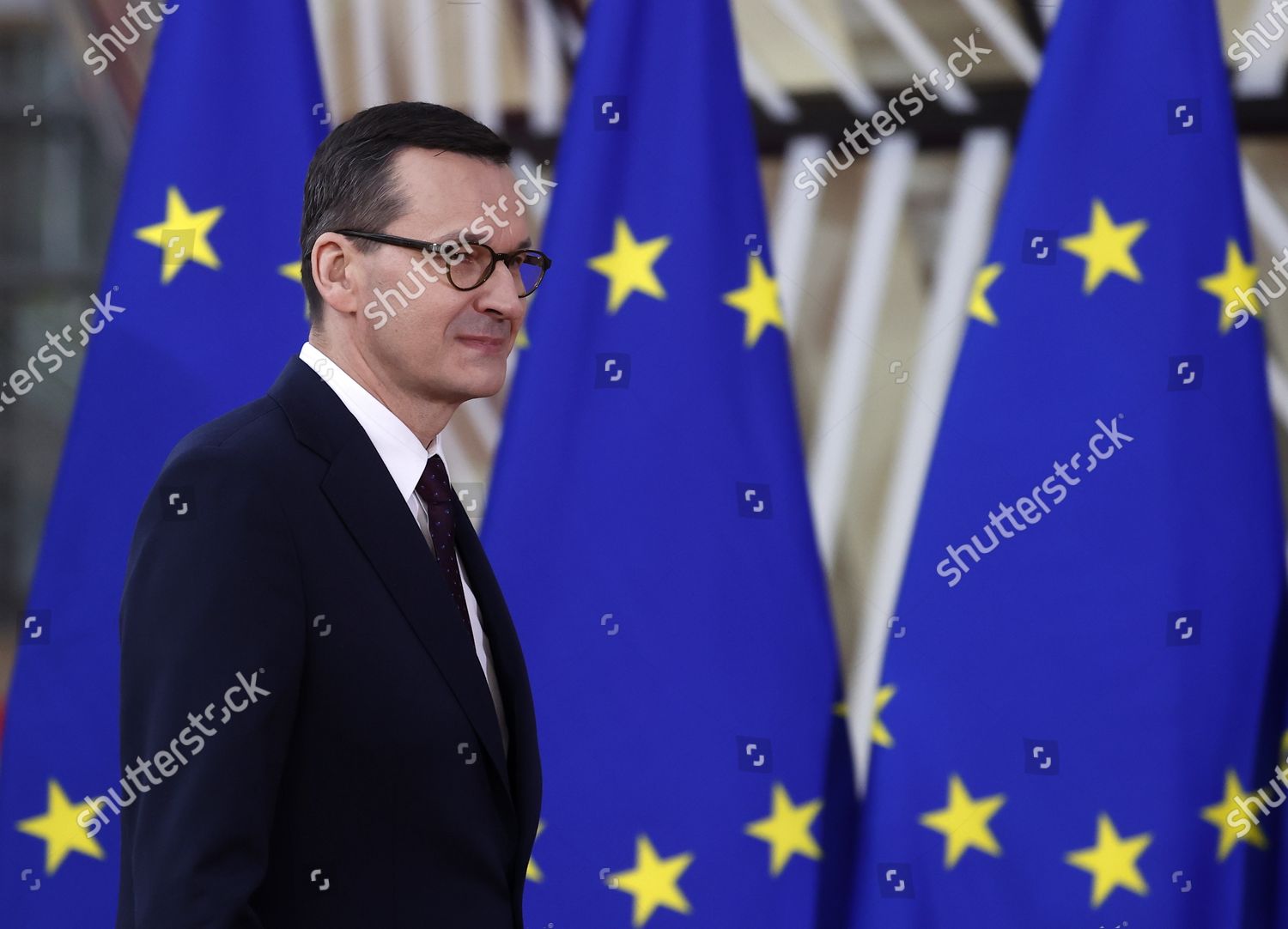 Polish Prime Minister Mateusz Morawiecki Arrives Editorial Stock Photo