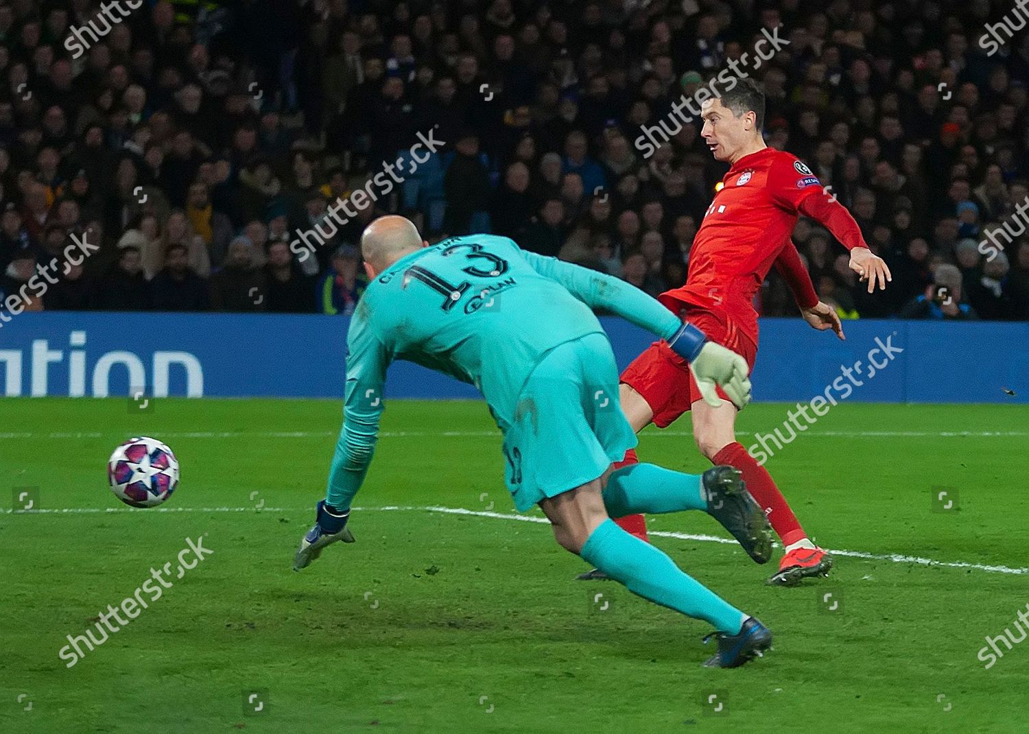 Robert Lewandowski Scores Fc Bayern Munichs Editorial Stock Photo