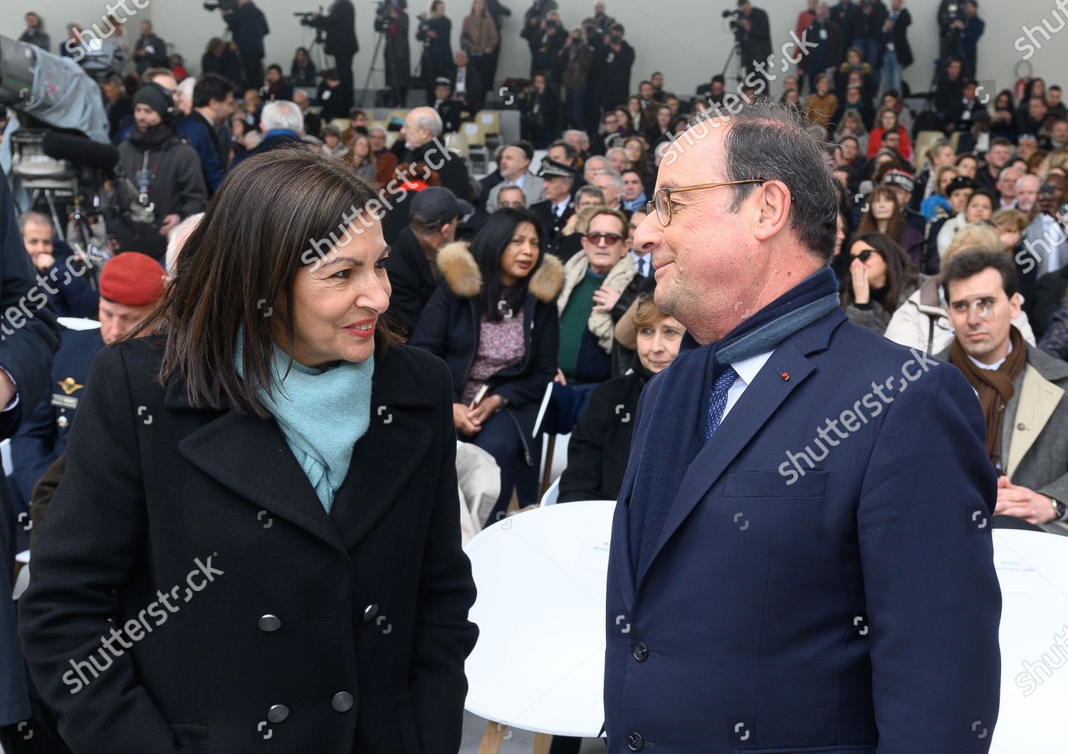 Anne Hidalgo Francois Hollande Ceremony Honour Editorial Stock Photo