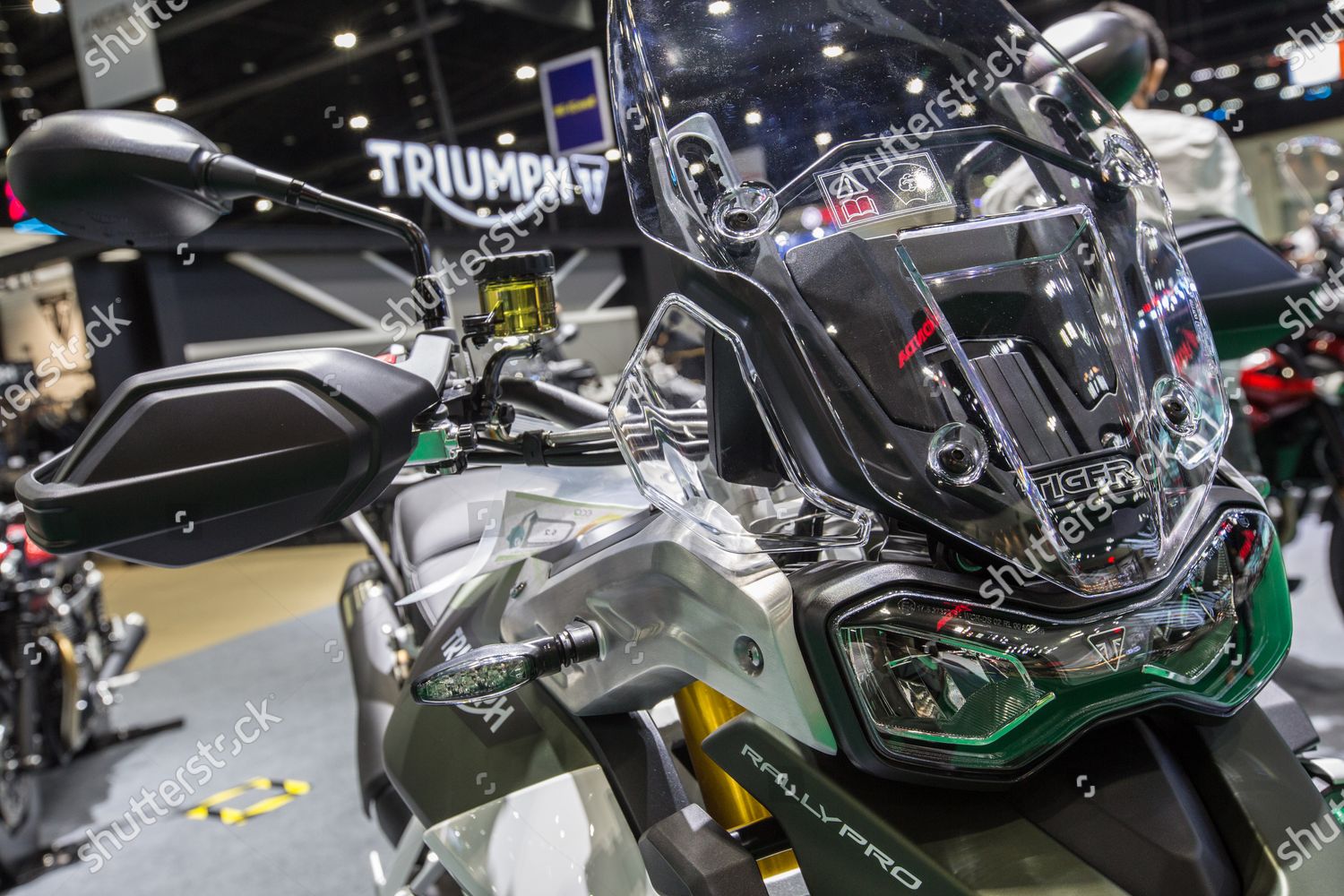 Closer View Front Headlight Triumph Tiger Editorial Stock Photo Stock