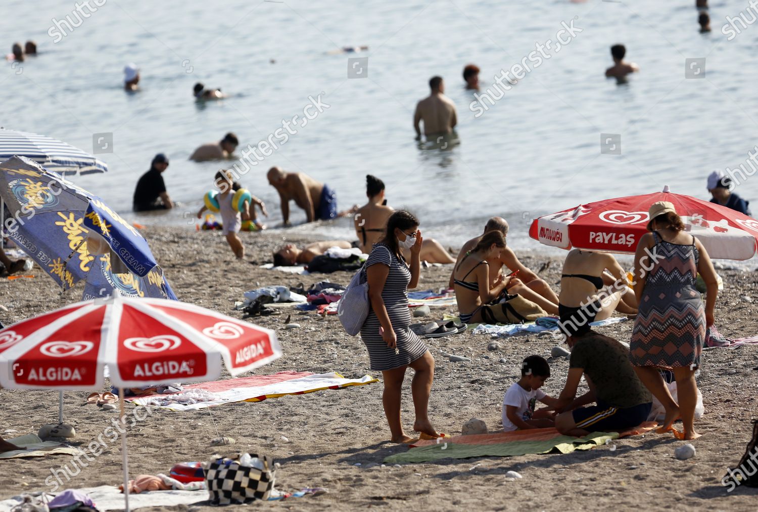 People Enjoy Day Konyaalti Beach Antalya Editorial Stock Photo Stock