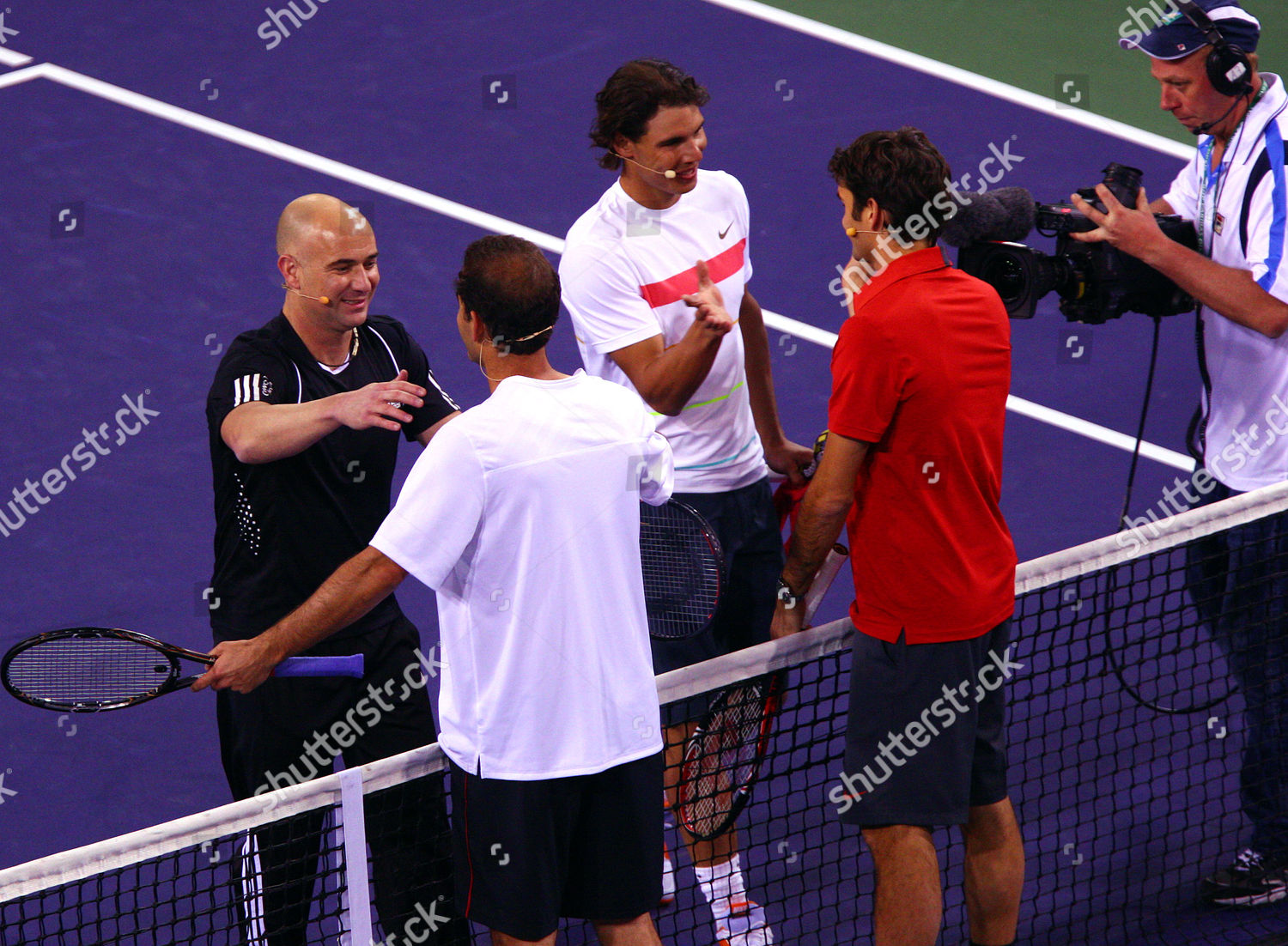 Pete Sampras Roger Federer Andre Agassi Editorial Stock Photo Stock