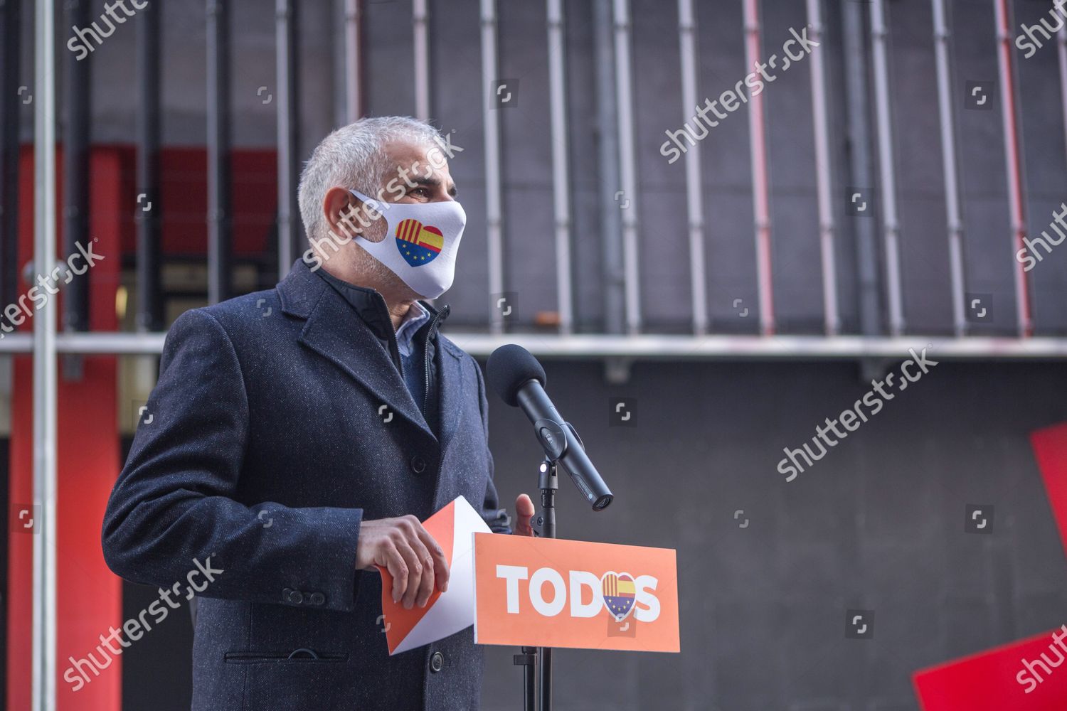 Carlos Carrizosa Speaking During Press Conference Editorial Stock Photo