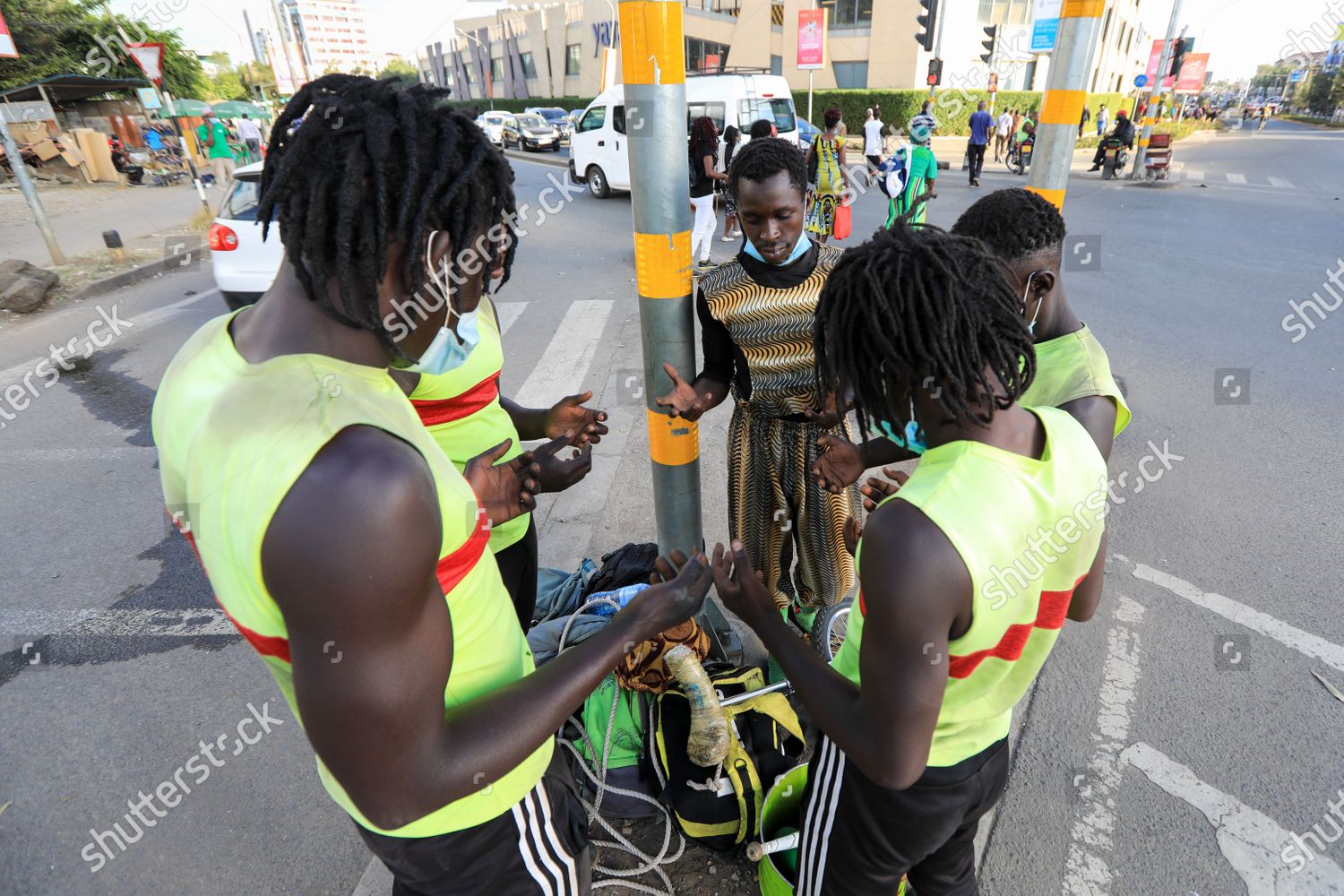 Kenyan Members Acrobatic Group Called Clan Editorial Stock Photo