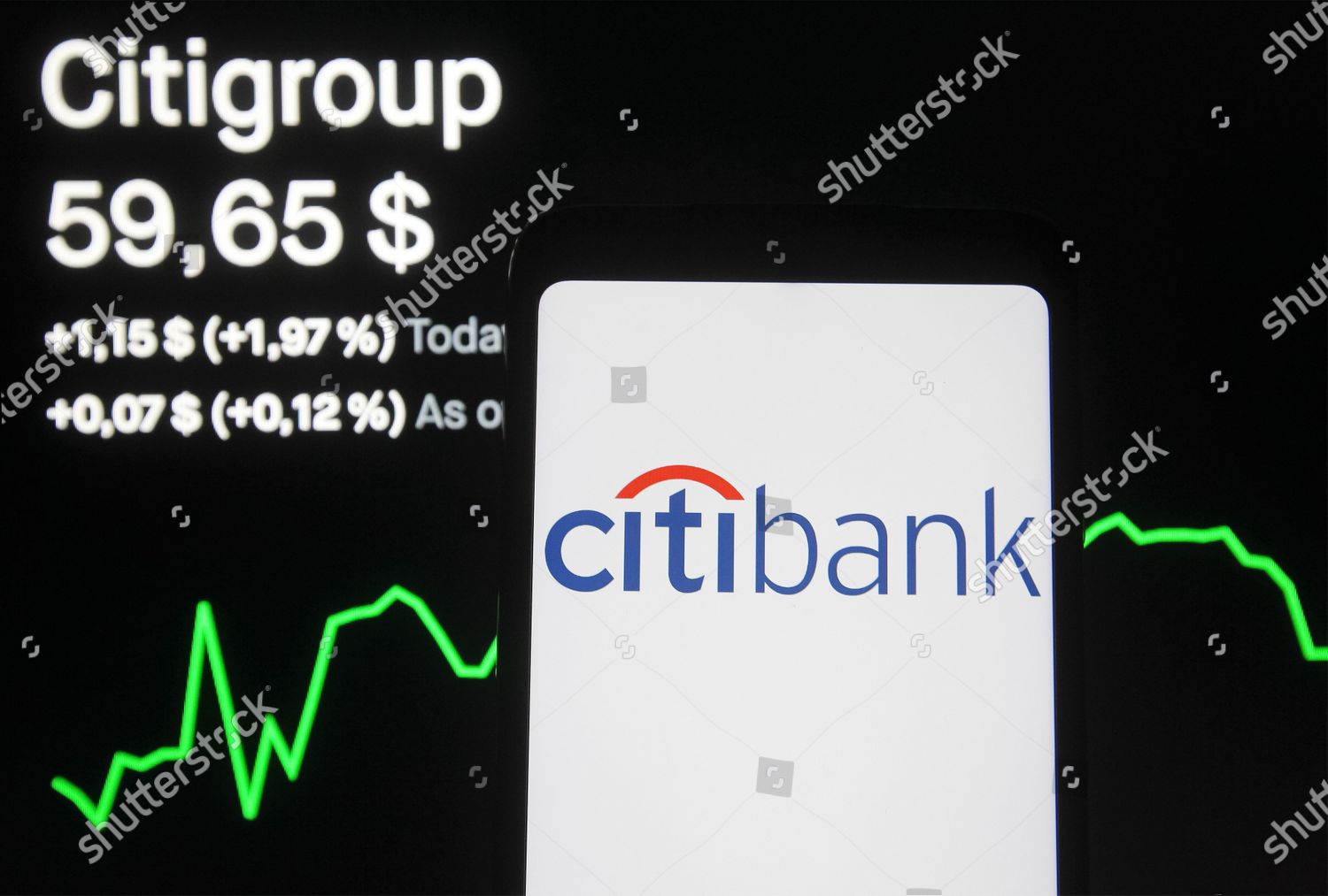 This Photo Illustration Citibank Logo Seen Editorial Stock Photo