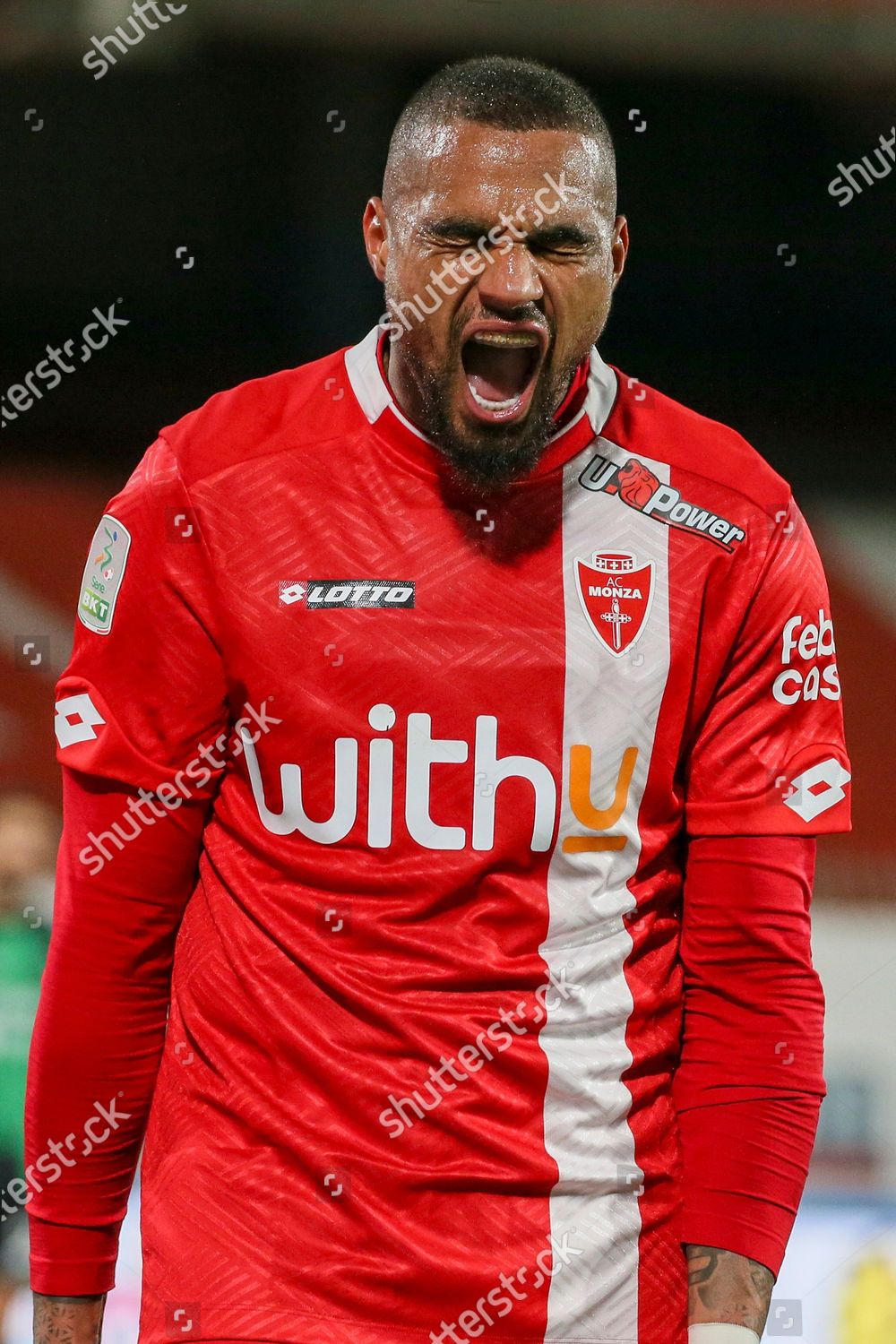 Kevinprince Boateng Ac Monza Reacts Missed Editorial Stock Photo