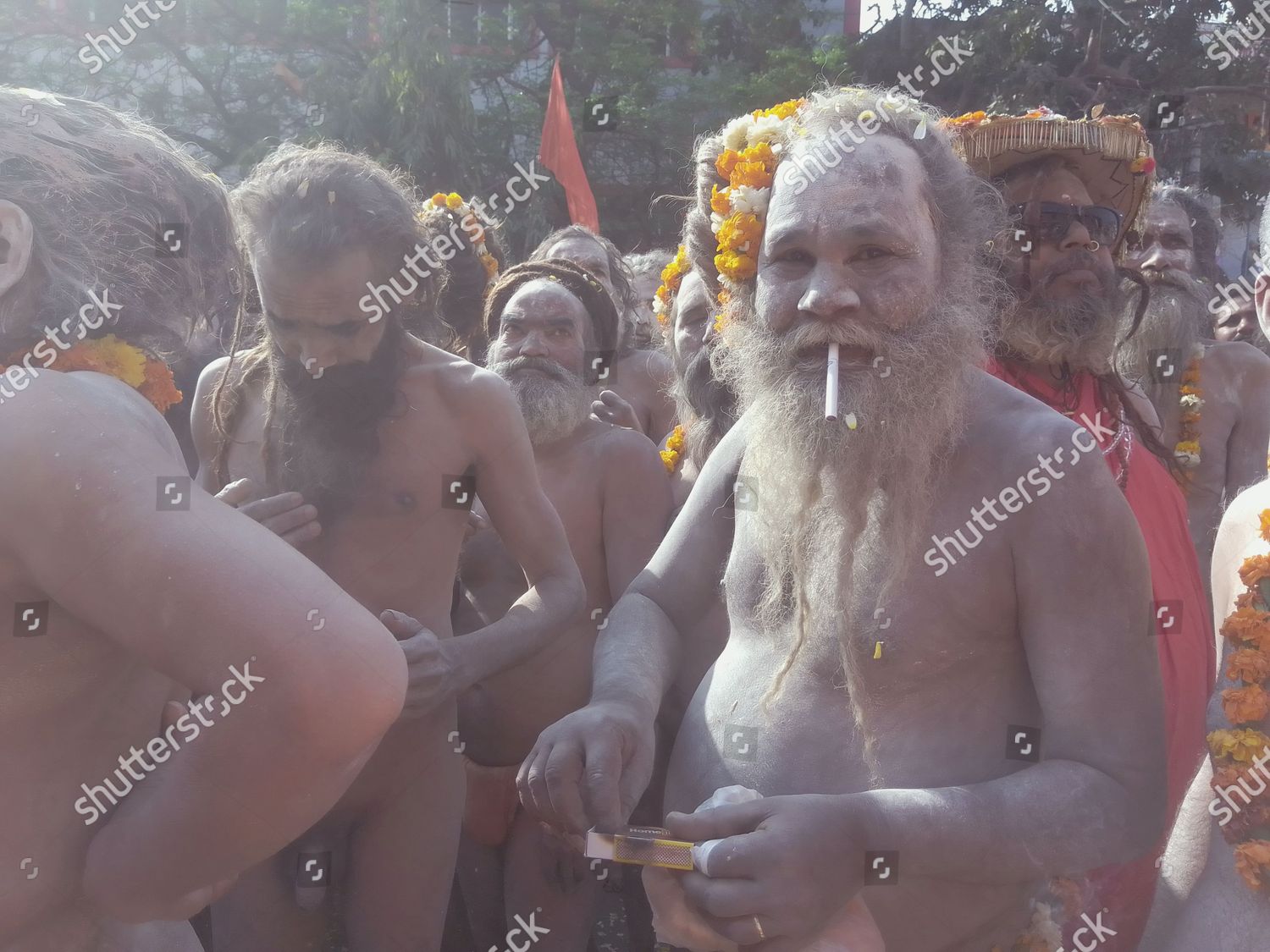 Naga Sadhu Naked Holy Man Smoks Editorial Stock Photo Stock Image Shutterstock