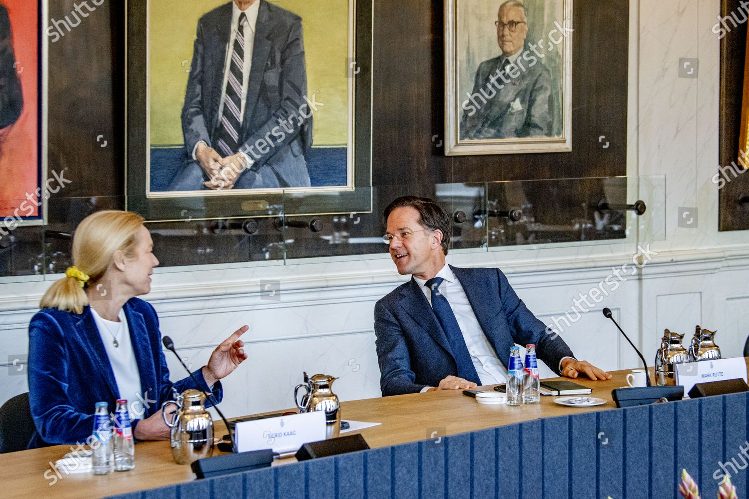 Sigrid Kaag Mark Rutte Chamber Chairman Editorial Stock Photo Stock