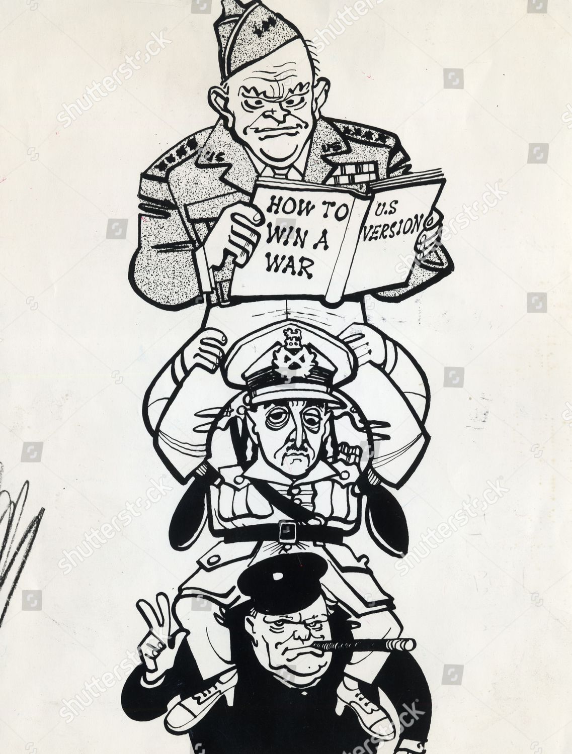 Emmwood Cartoon Showing General Dwight D Editorial Stock Photo Stock