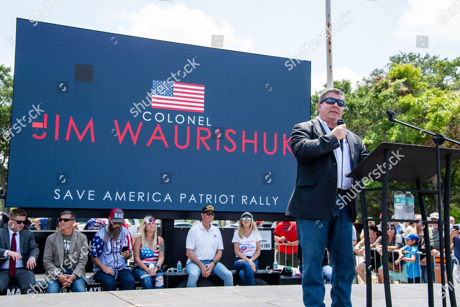 Colonel Jim Waurishuk Speaks Save America Editorial Stock Photo Stock