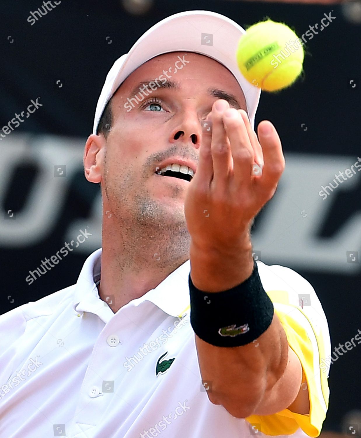 Roberto Bautista Agut Spain Action Against Editorial Stock Photo