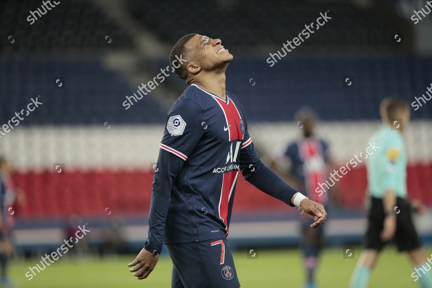 Kylian Mbappe Psg Reacted Editorial Stock Photo Stock Image