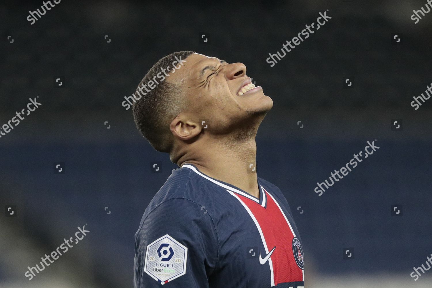 Kylian Mbappe Psg Reacted Editorial Stock Photo Stock Image