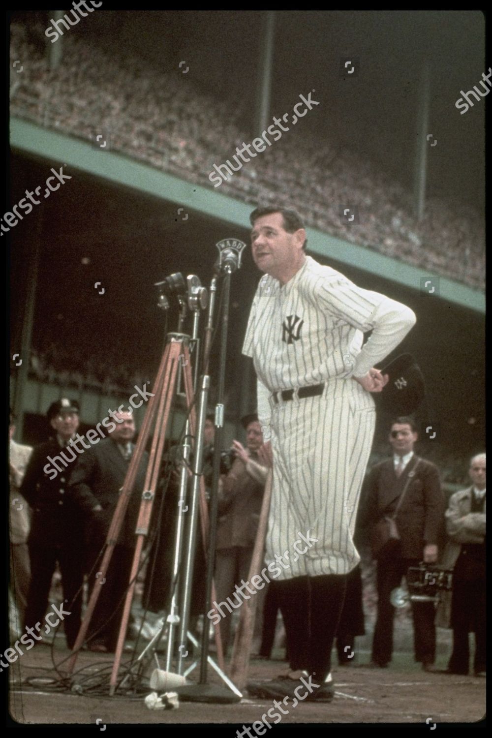 Baseball Great Babe Ruth Uniform Addressing Editorial Stock Photo