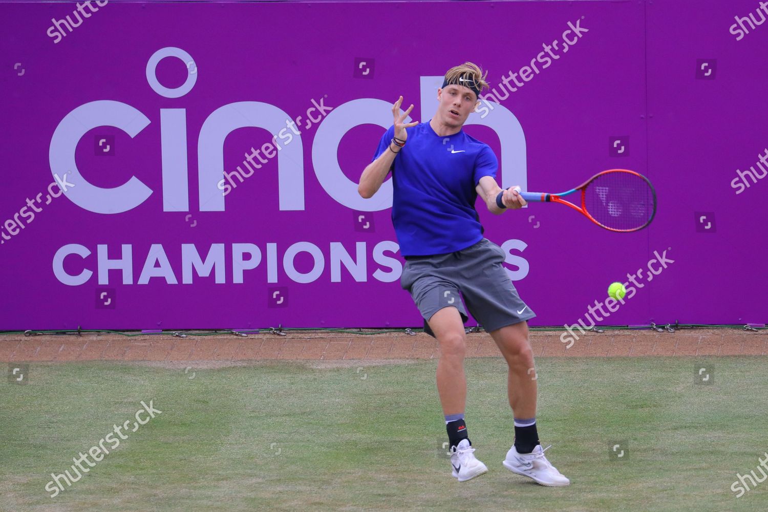 Canadas Denis Shapovalov Action Against Spains Editorial Stock Photo