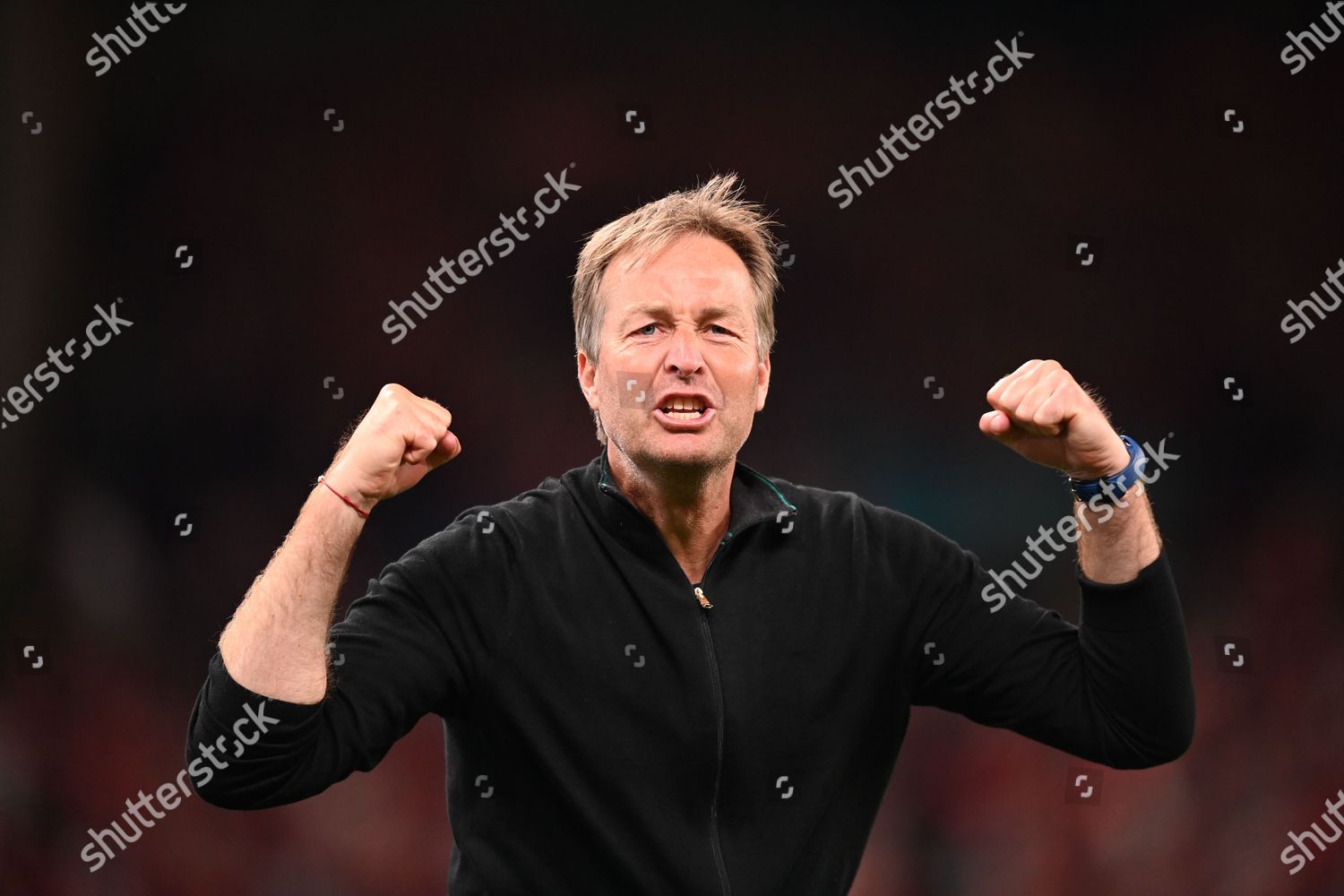 Denmarks Head Coach Kasper Hjulmand Reacts Editorial Stock Photo