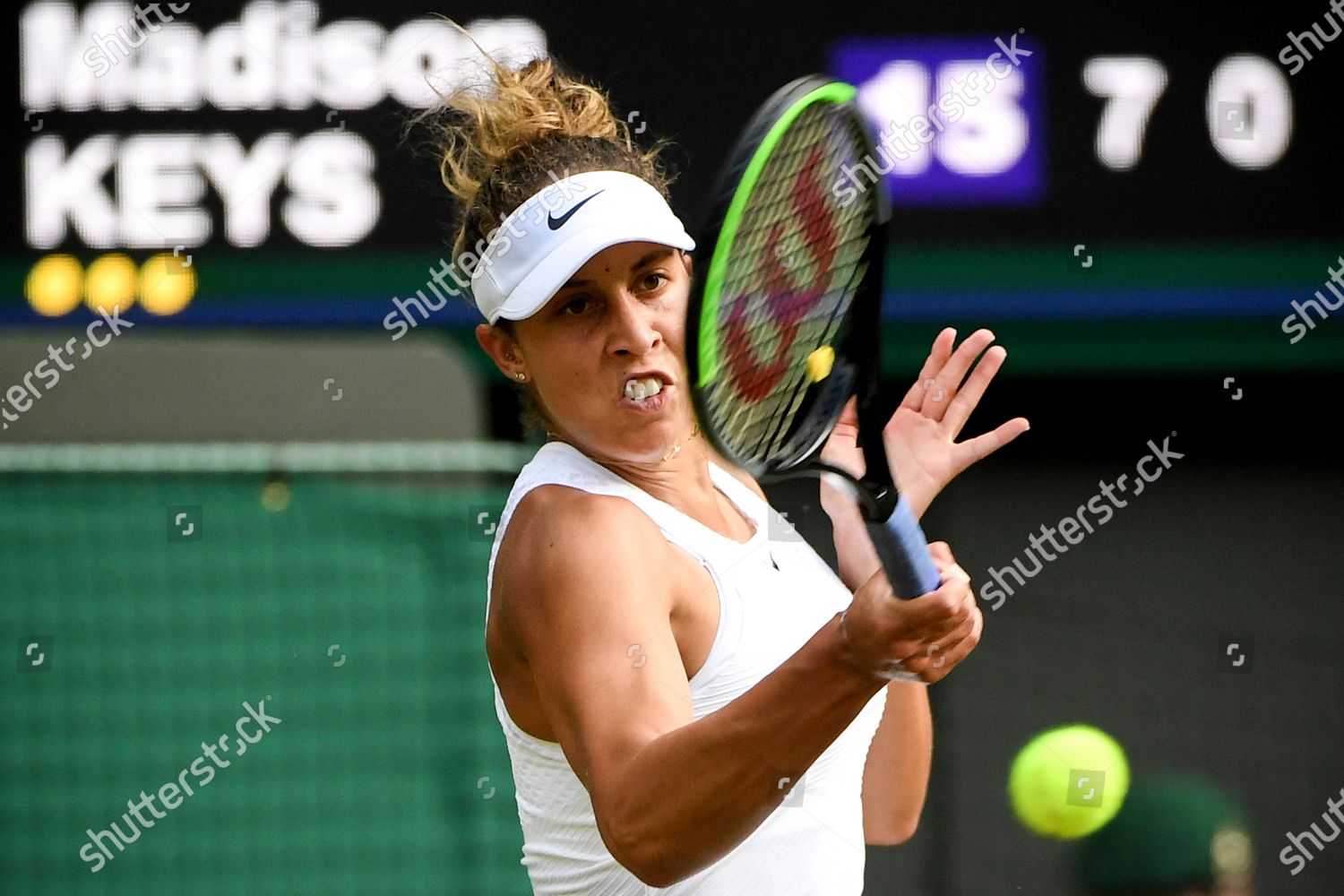 Madison Keys Us Hits Forehand During Editorial Stock Photo Stock