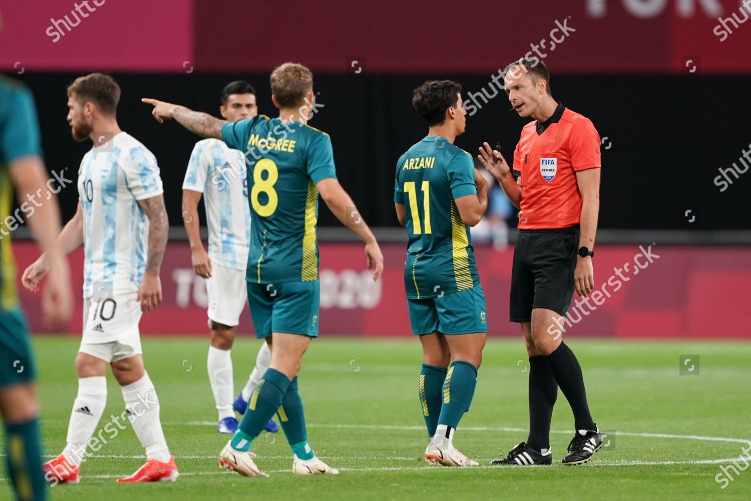 Referee Srdjan Jovanovic Srb Speaks Daniel Editorial Stock Photo