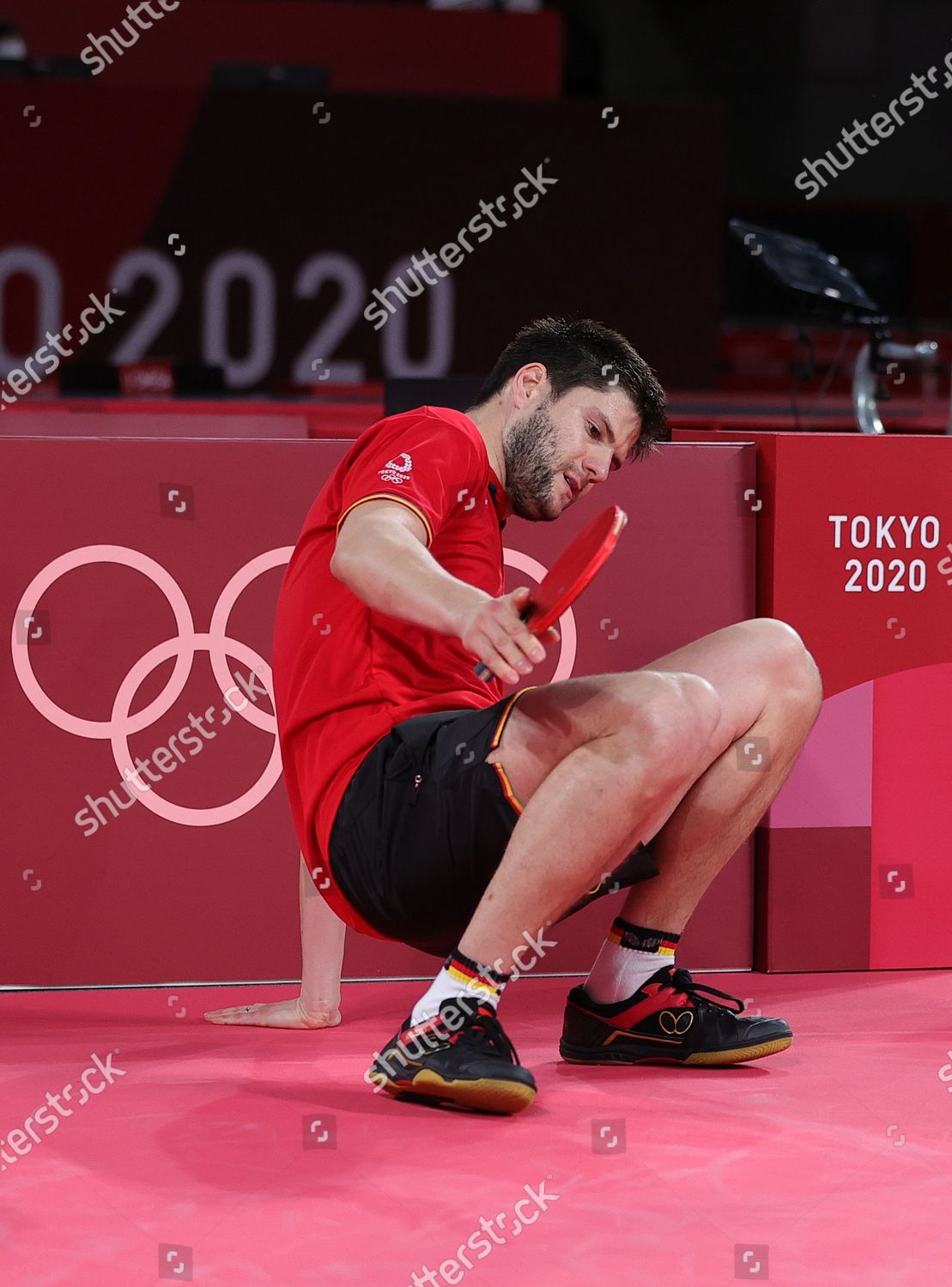 Dimitrij Ovtcharov Germany Reacts During Mens Editorial Stock Photo