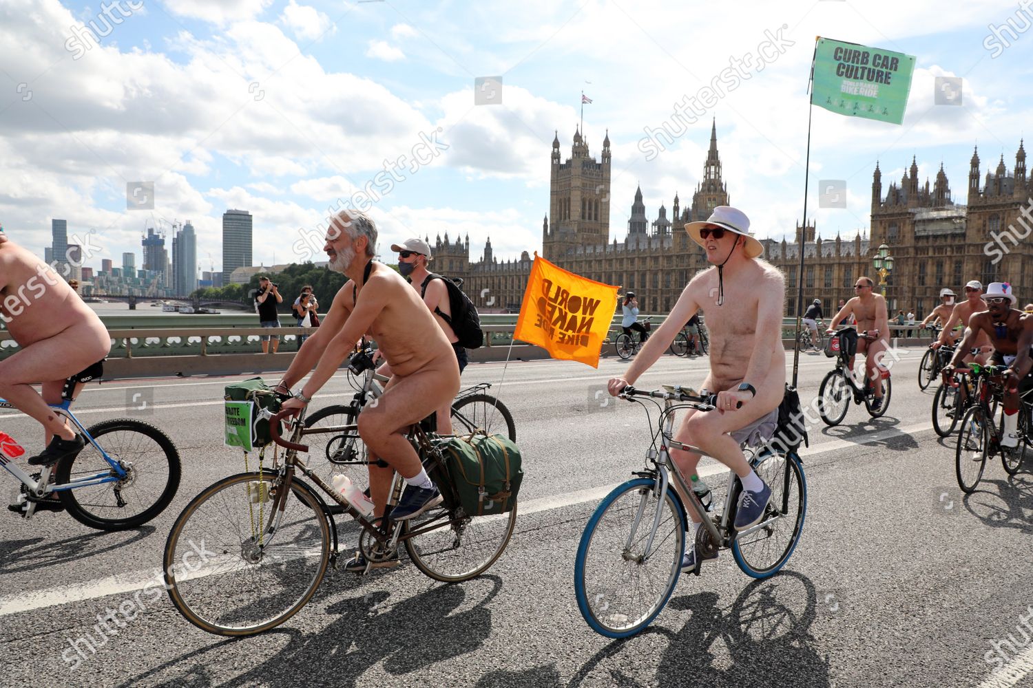 Naked Cyclists Taking Part World Naked Editorial Stock Photo Stock