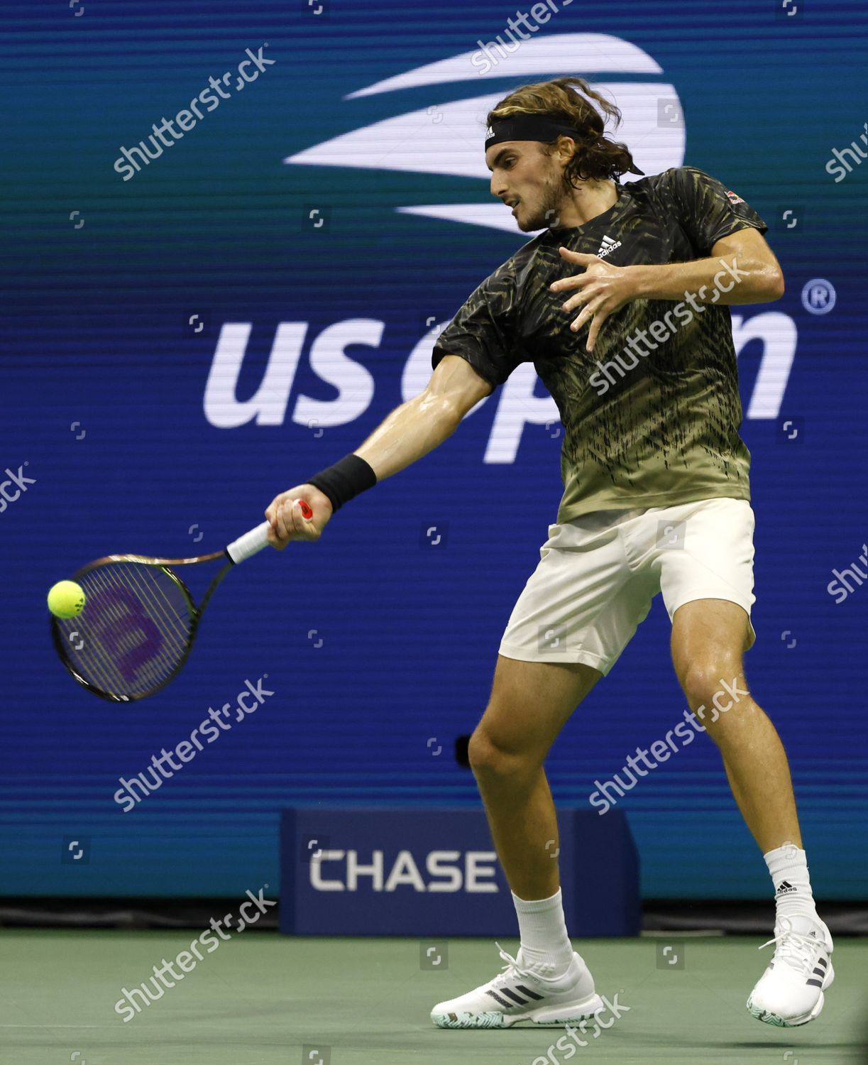 Stefanos Tsitsipas Greece Hits Return Adrian Editorial Stock Photo