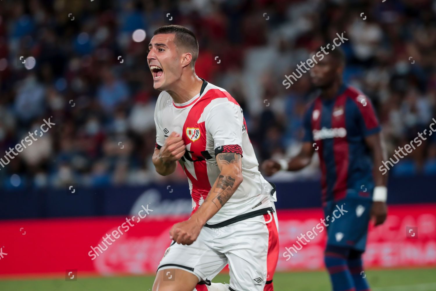 Sergi Guardiola Rayo Vallecano Celebrate After Editorial Stock Photo