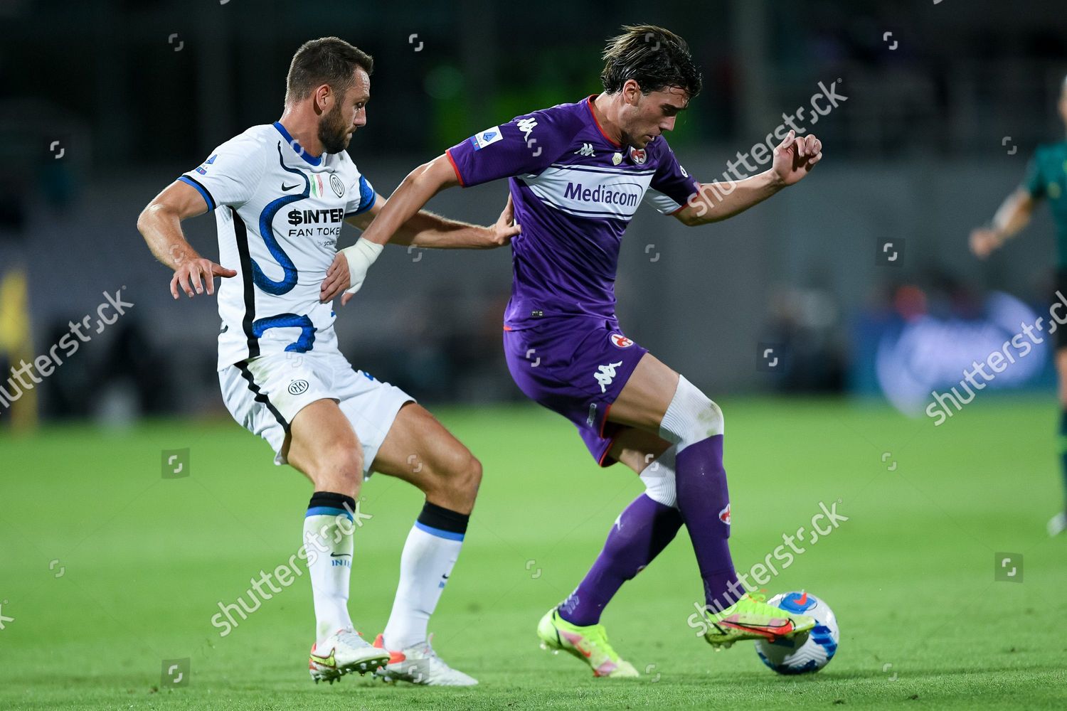 Dusan Vlahovic Acf Fiorentina Stefan De Editorial Stock Photo Stock