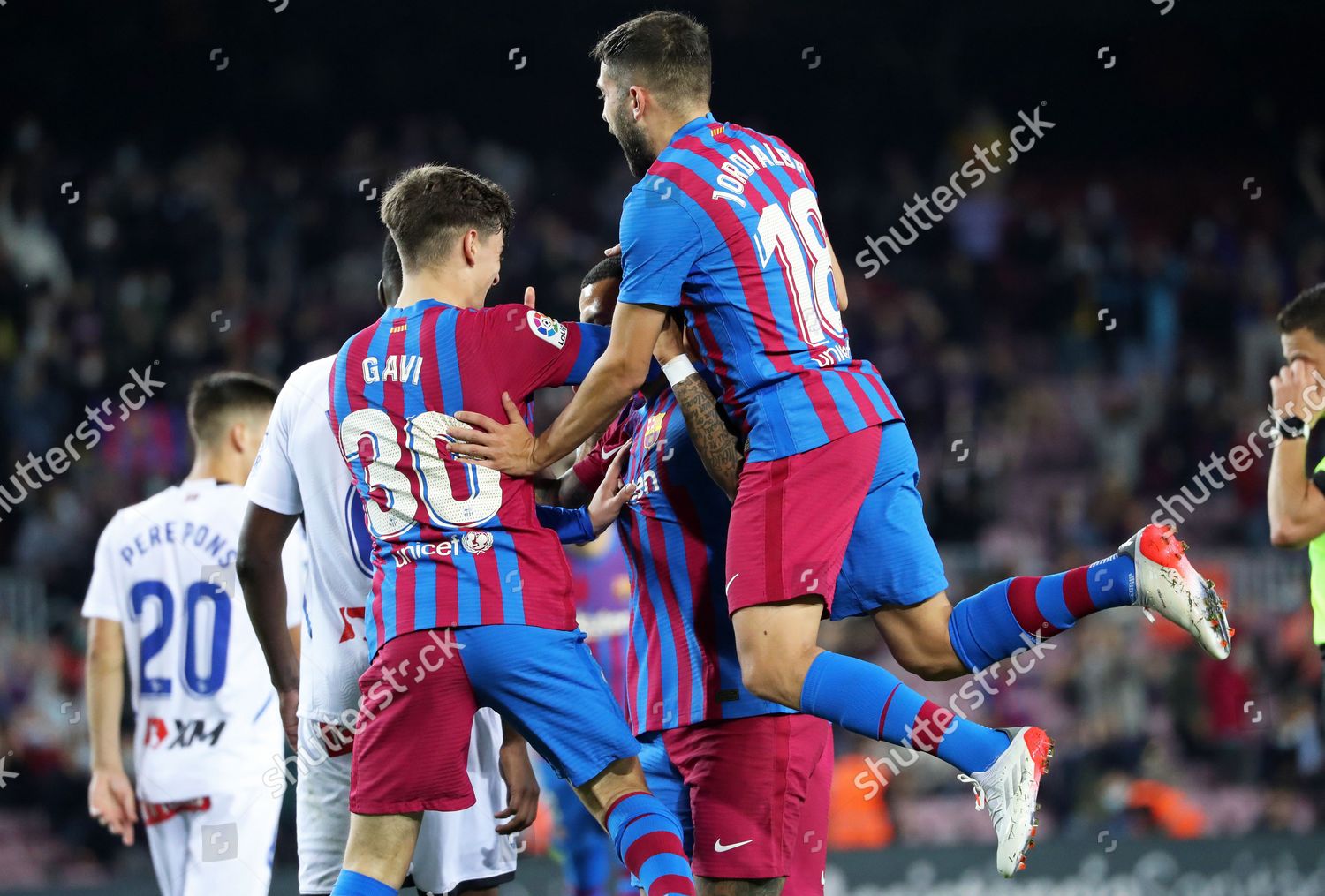 Memphis Depay Goal Celebration During Match Editorial Stock Photo