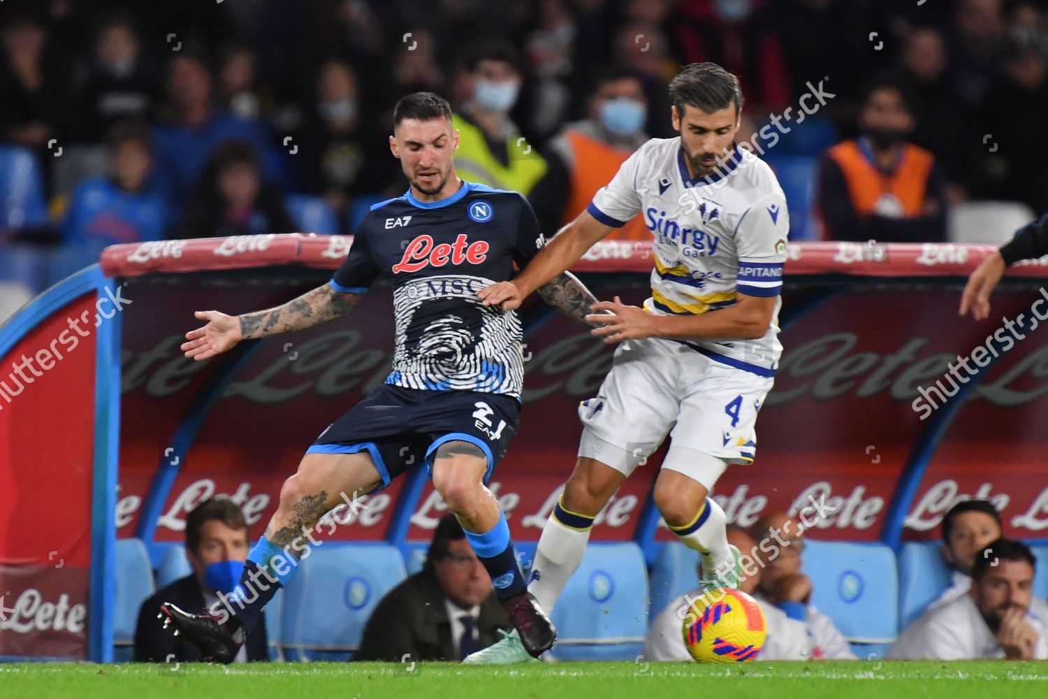 Napolis Forward Matteo Politano Compete Ball Editorial Stock Photo