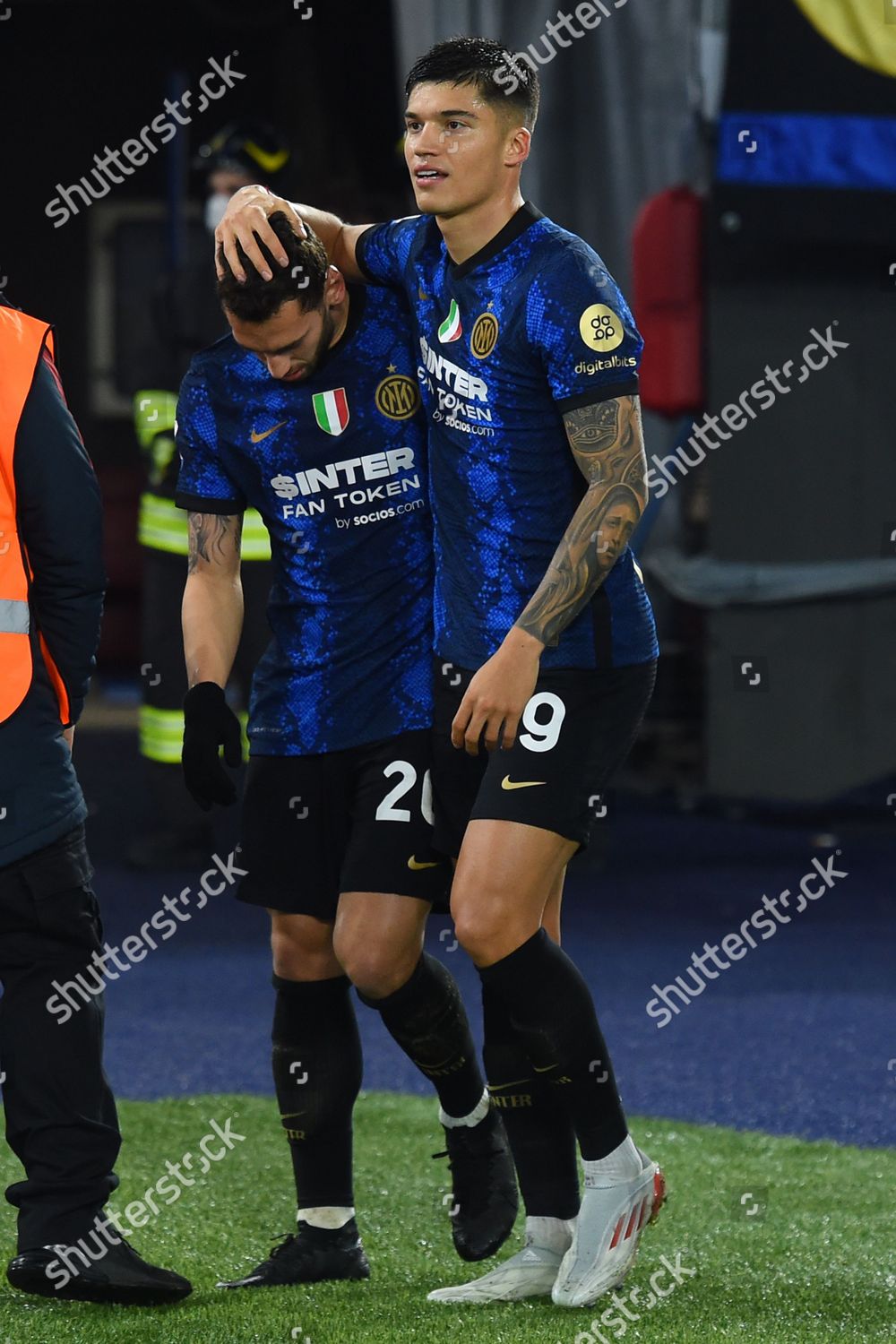 Hakan Calhanoglu Inter Celebrating After Score Editorial Stock Photo