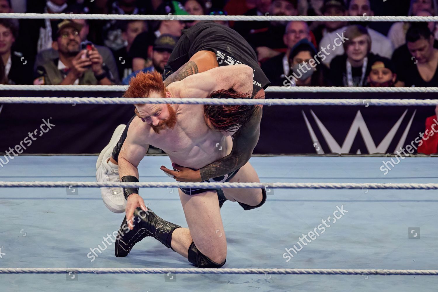 Drew Mcintyre Vs Sheamus Vs Usos Editorial Stock Photo Stock Image