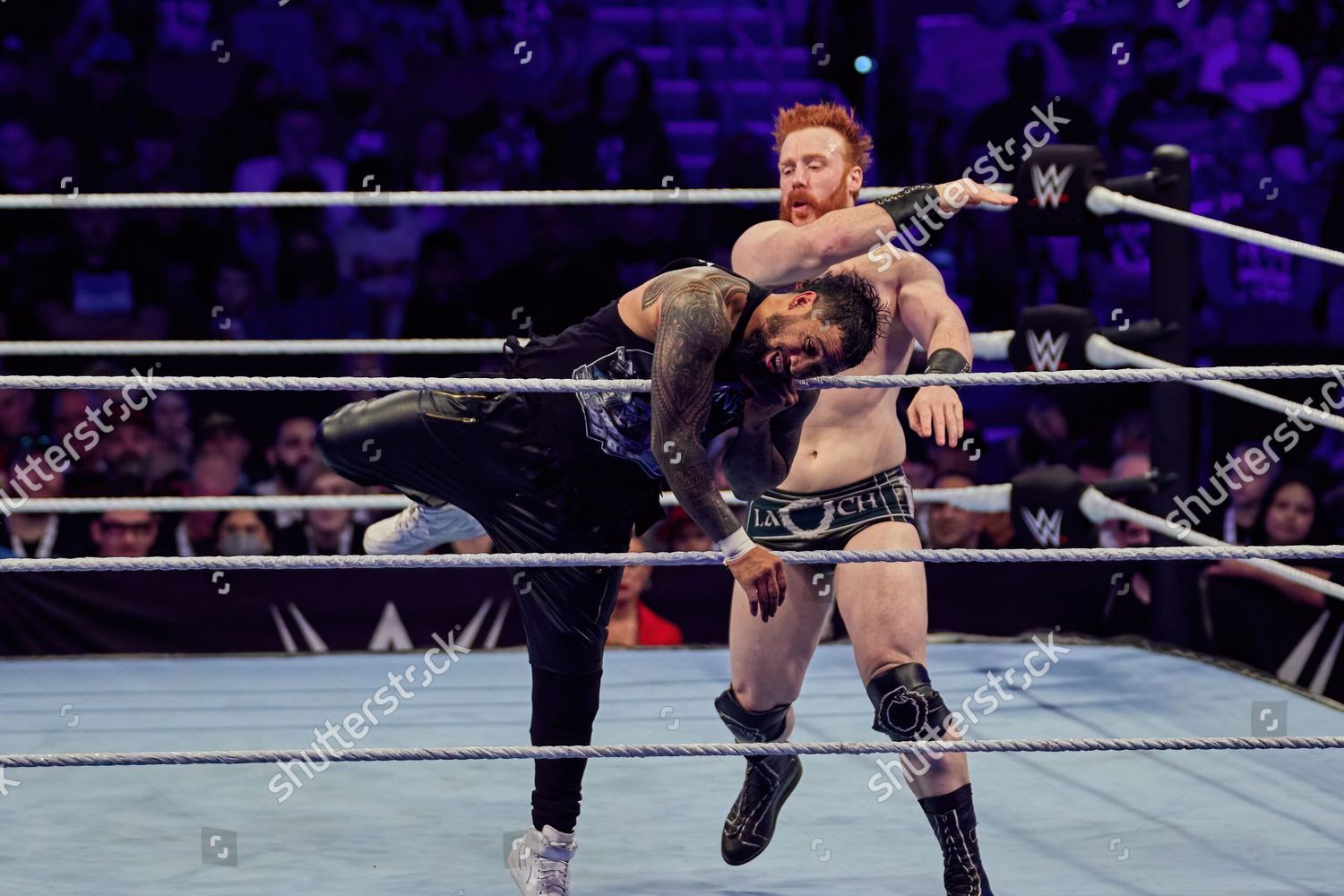 Drew Mcintyre Vs Sheamus Vs Usos Editorial Stock Photo Stock Image