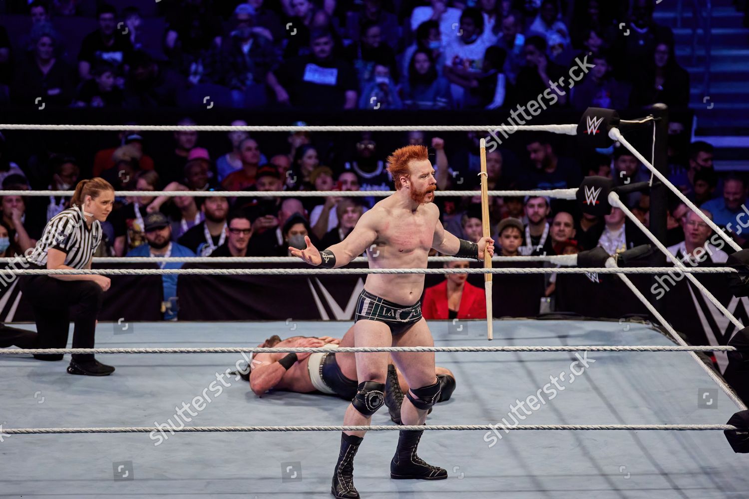 Drew Mcintyre Vs Sheamus During Wwe Editorial Stock Photo Stock Image