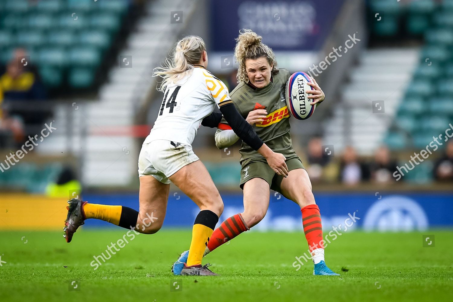 Ellie Boatman Wasps Attempts Tackle On Editorial Stock Photo Stock