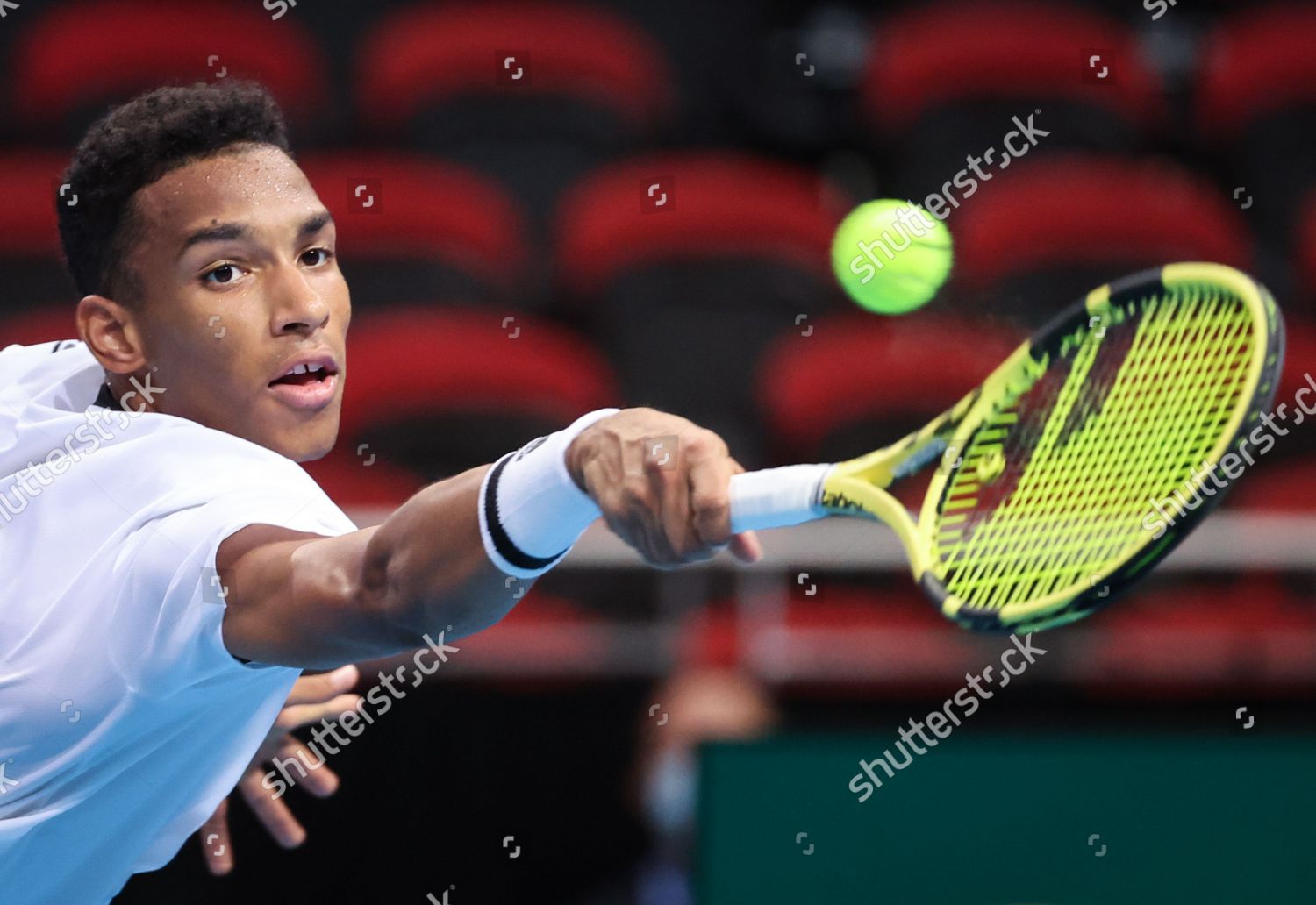 Felix Augeraliassime Team Canada Hits Shot Editorial Stock Photo