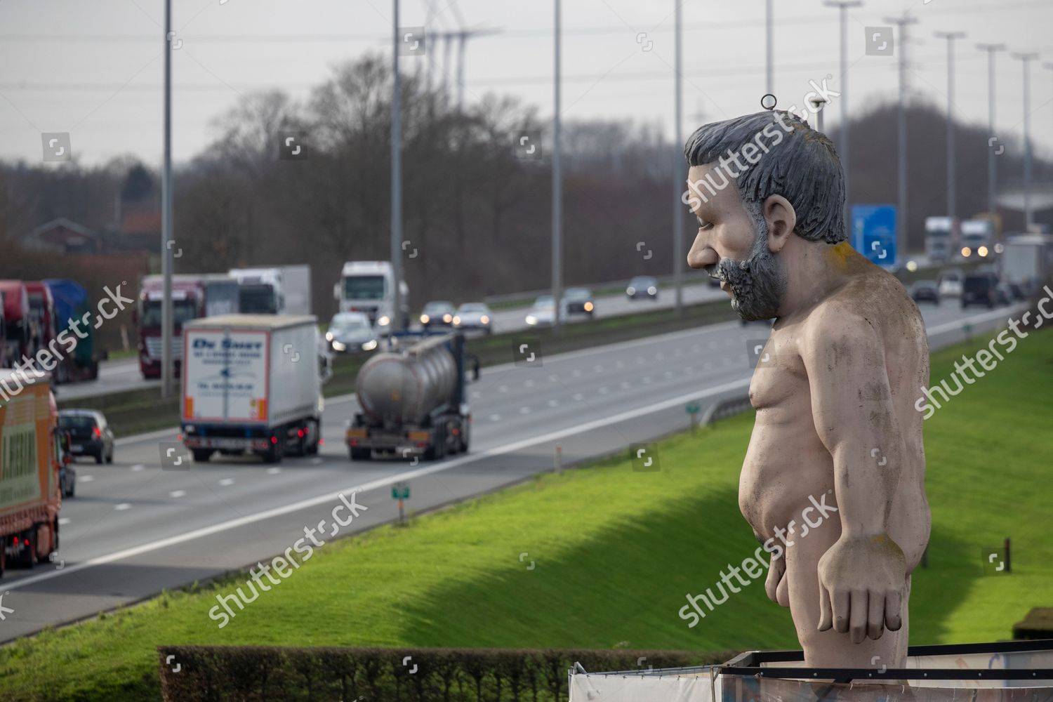 Naakte Reus Naked Giant Statue E17 Editorial Stock Photo Stock Image