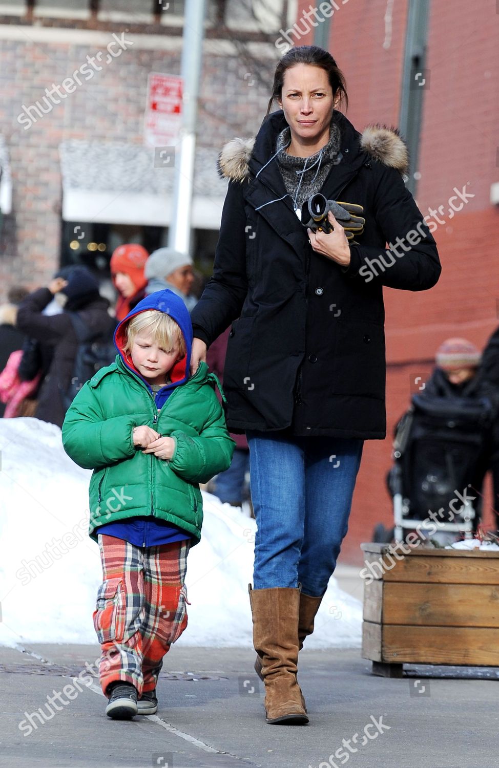 Christy Turlington Son Finn Burns Editorial Stock Photo Stock Image