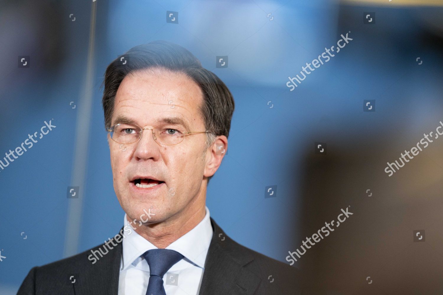 Prime Minister Mark Rutte Speaks Press Editorial Stock Photo Stock