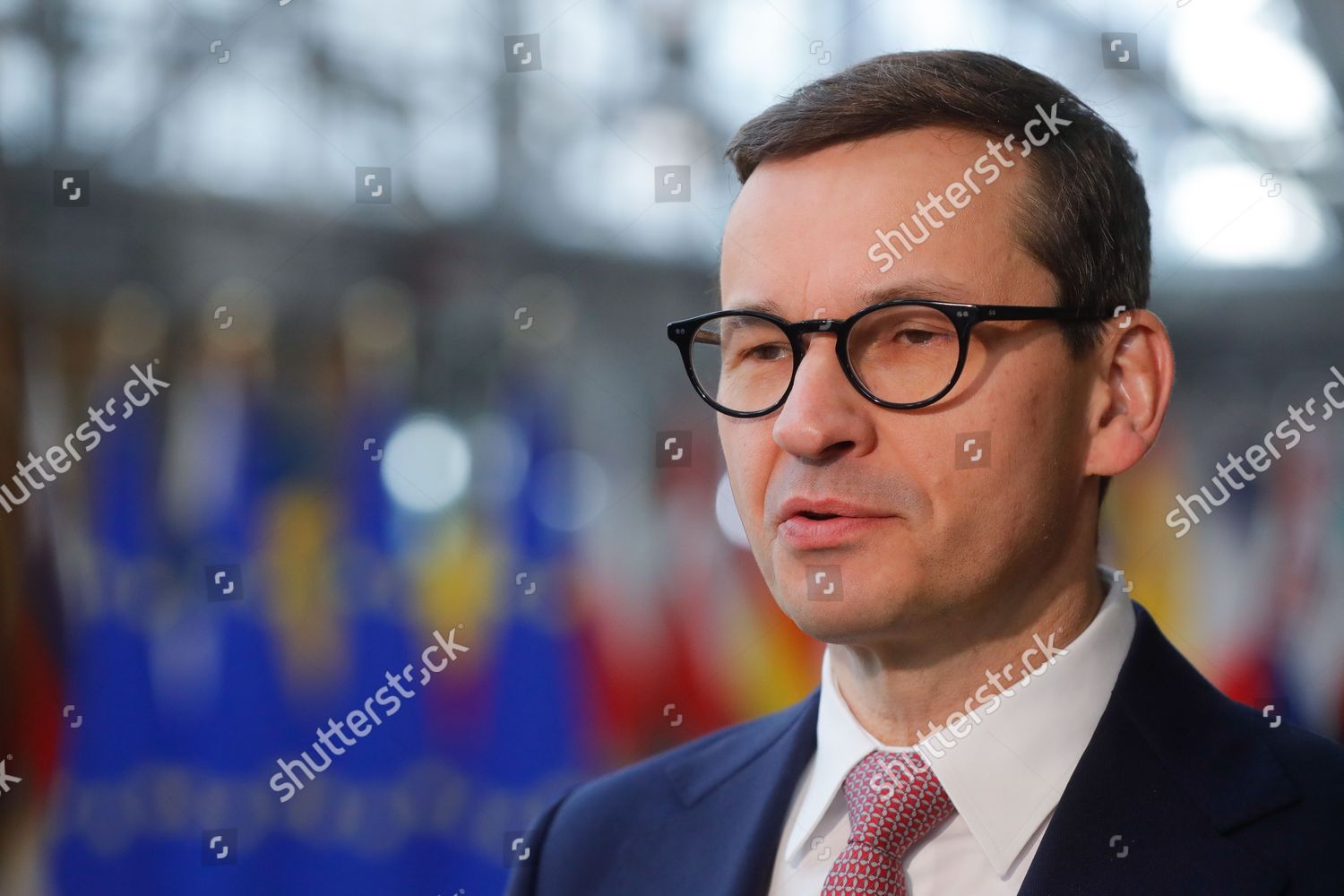 Polish Prime Minister Mateusz Morawiecki Arrives Editorial Stock Photo