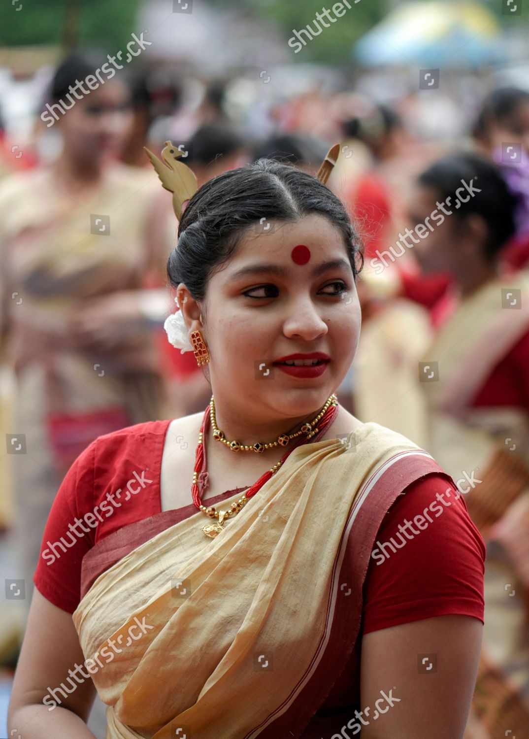 Girl Perform Traditional Dance Bihu Dance Editorial Stock Photo Stock