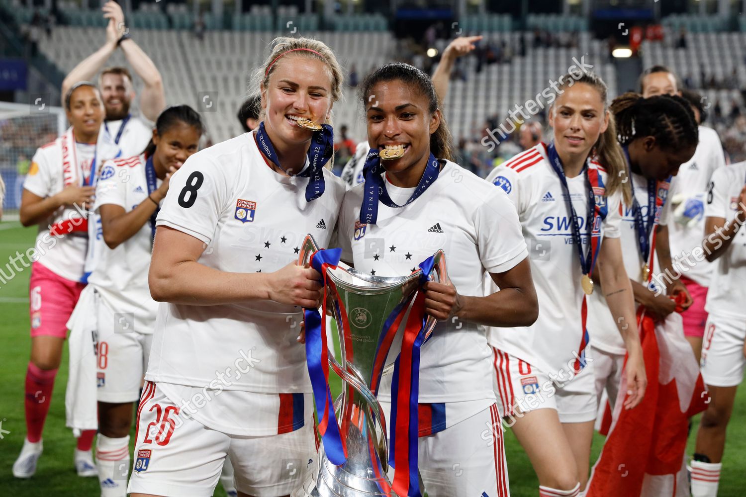 Lindsey Horan Olympique Lyonnais Catarina Macario Editorial Stock Photo