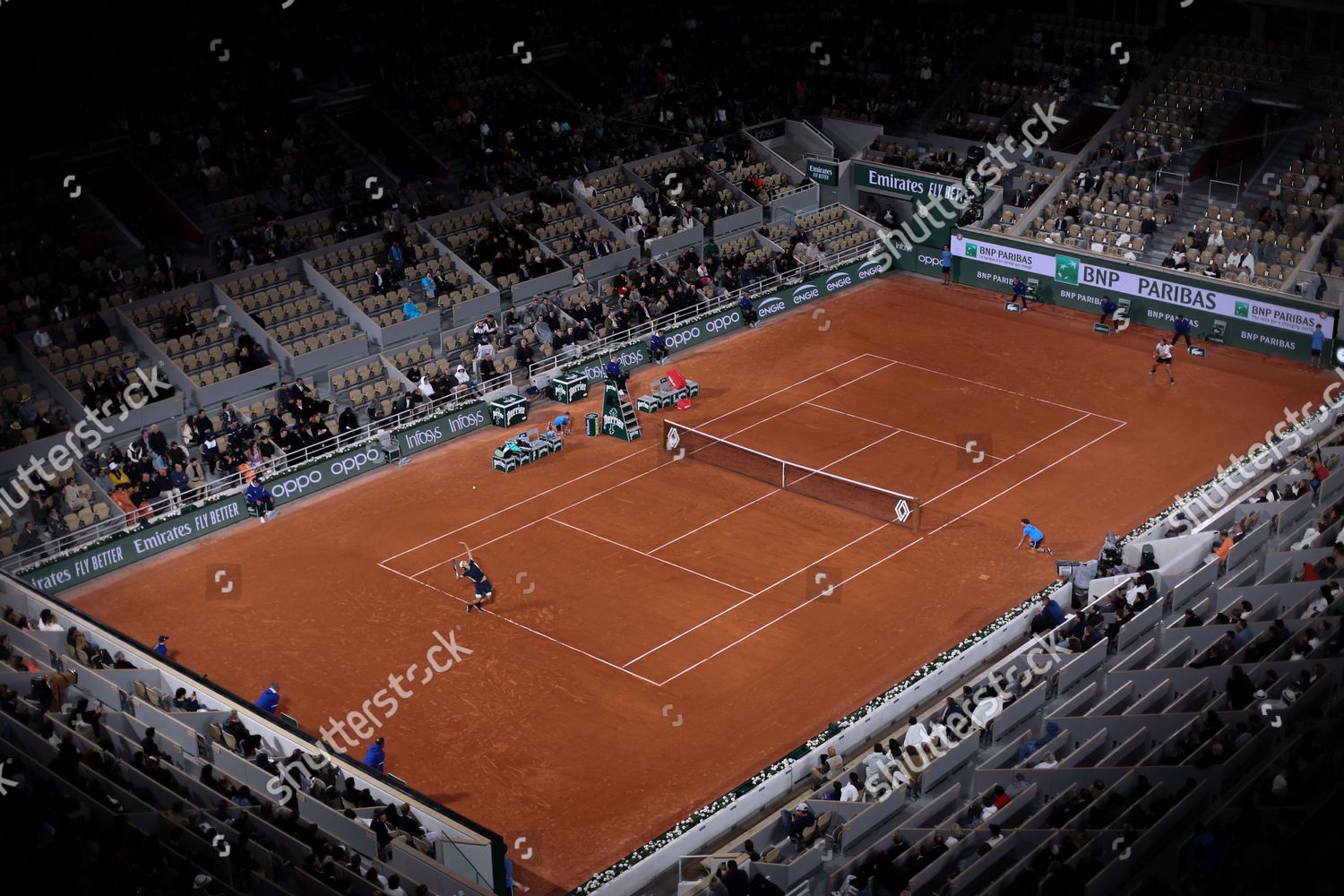 Stefanos Tsitsipas Against Lorenzo Musetti On Editorial Stock Photo