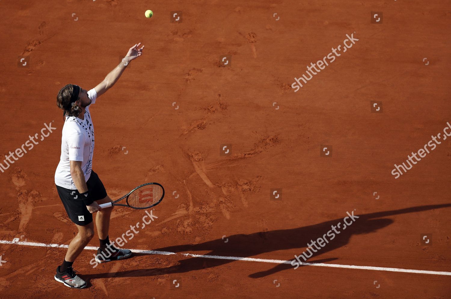 Stefanos Tsitsipas Greece Plays Mikael Ymer Editorial Stock Photo