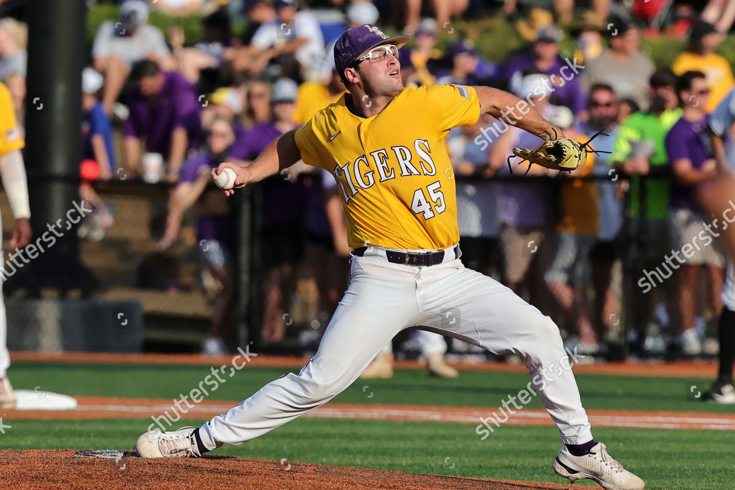 Lsu Pitcher Samuel Dutton 45 Pitches Editorial Stock Photo Stock