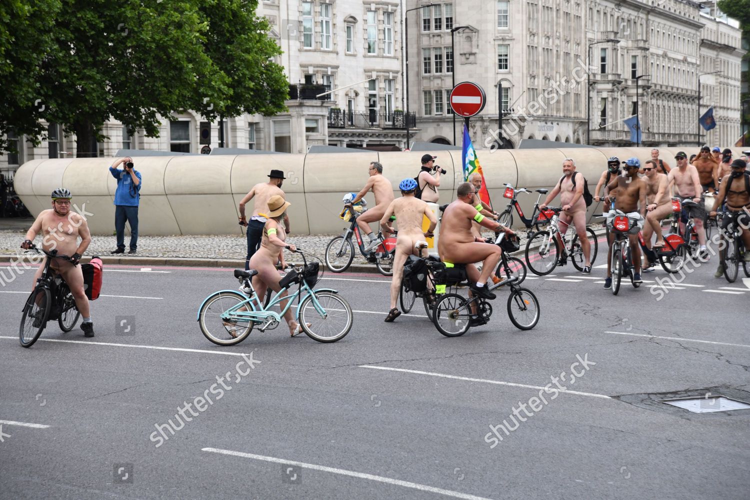 Participants World Naked Bike Ride Cycle Redaktionelles Stockfoto