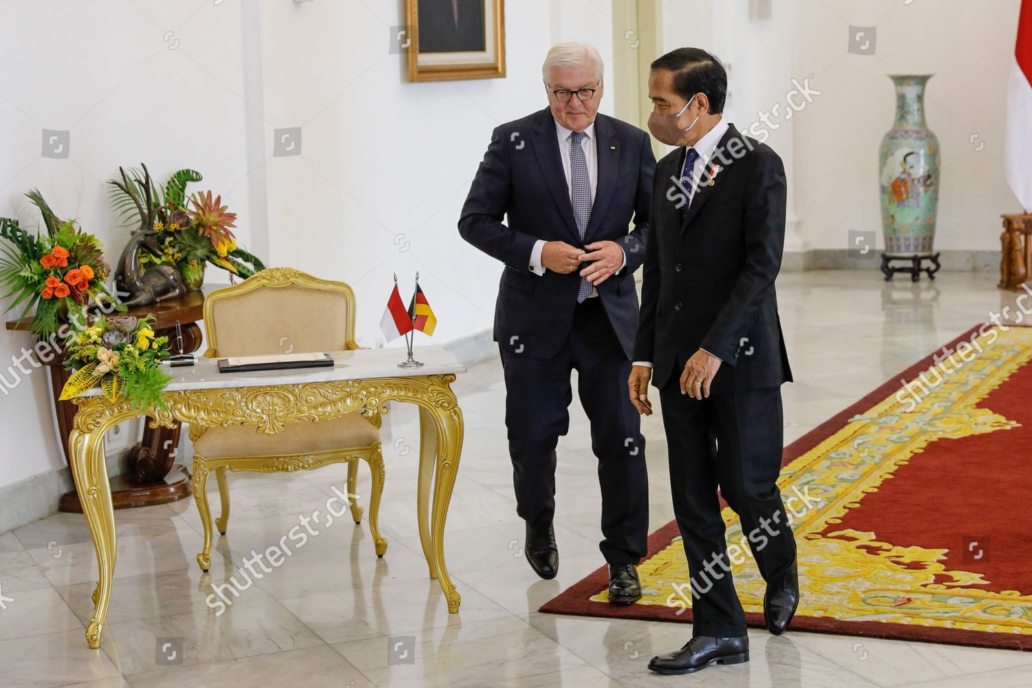 Indonesian President Joko Widodo R Walks Editorial Stock Photo Stock