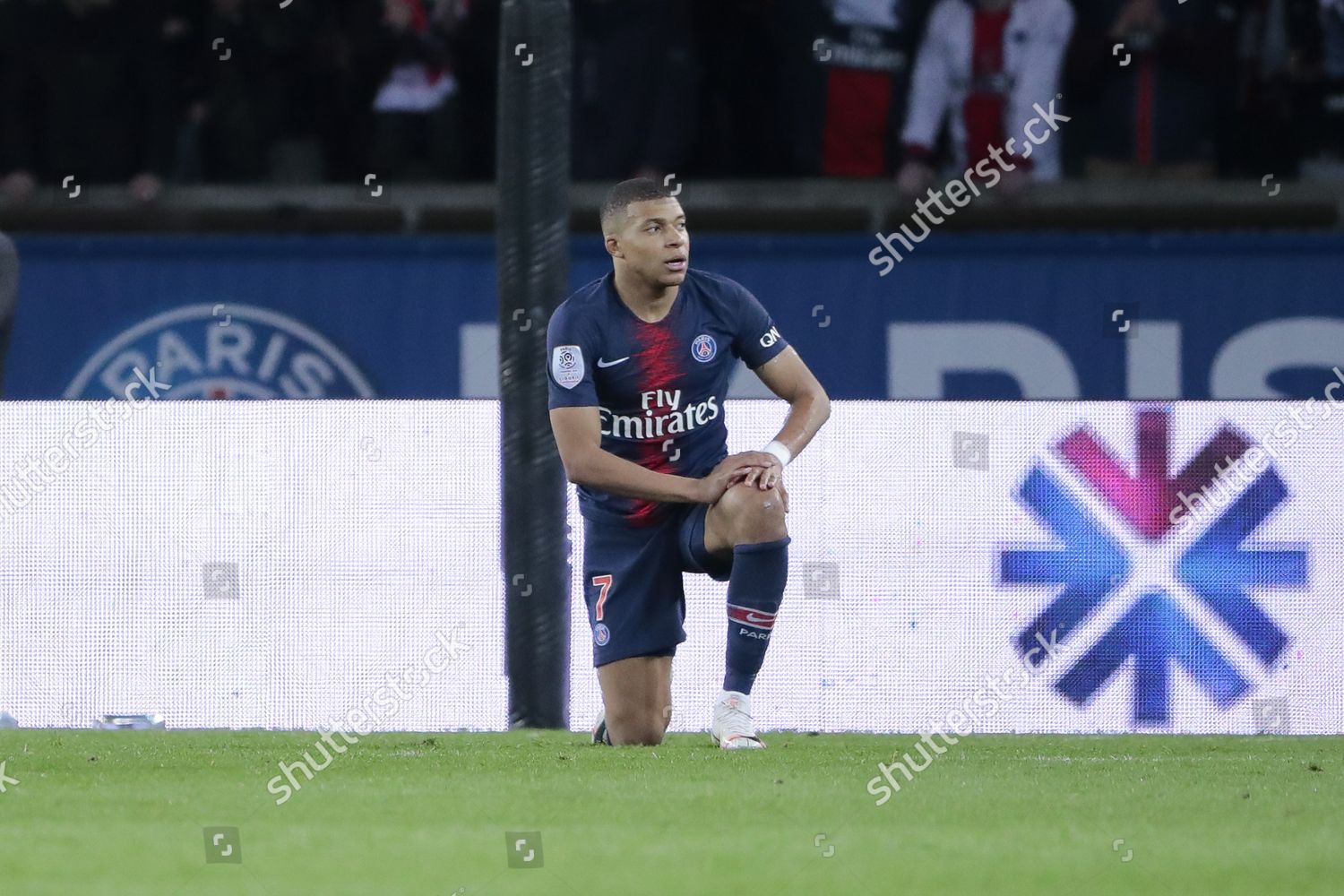 Kylian Mbappe Lottin Psg Knee On Editorial Stock Photo Stock Image