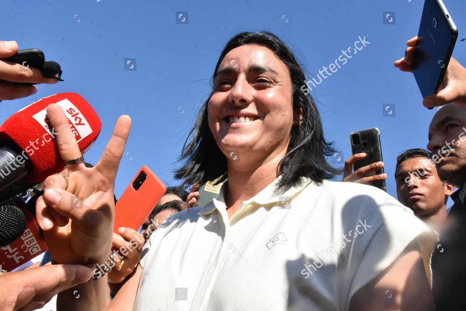 Tunisian Tennis Player Ons Jabeur Gestures Editorial Stock Photo