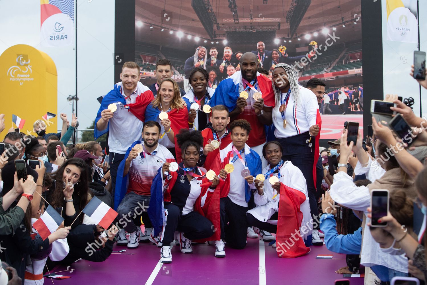 Teddy Riner Clarisse Agbegnenou French Judo Editorial Stock Photo